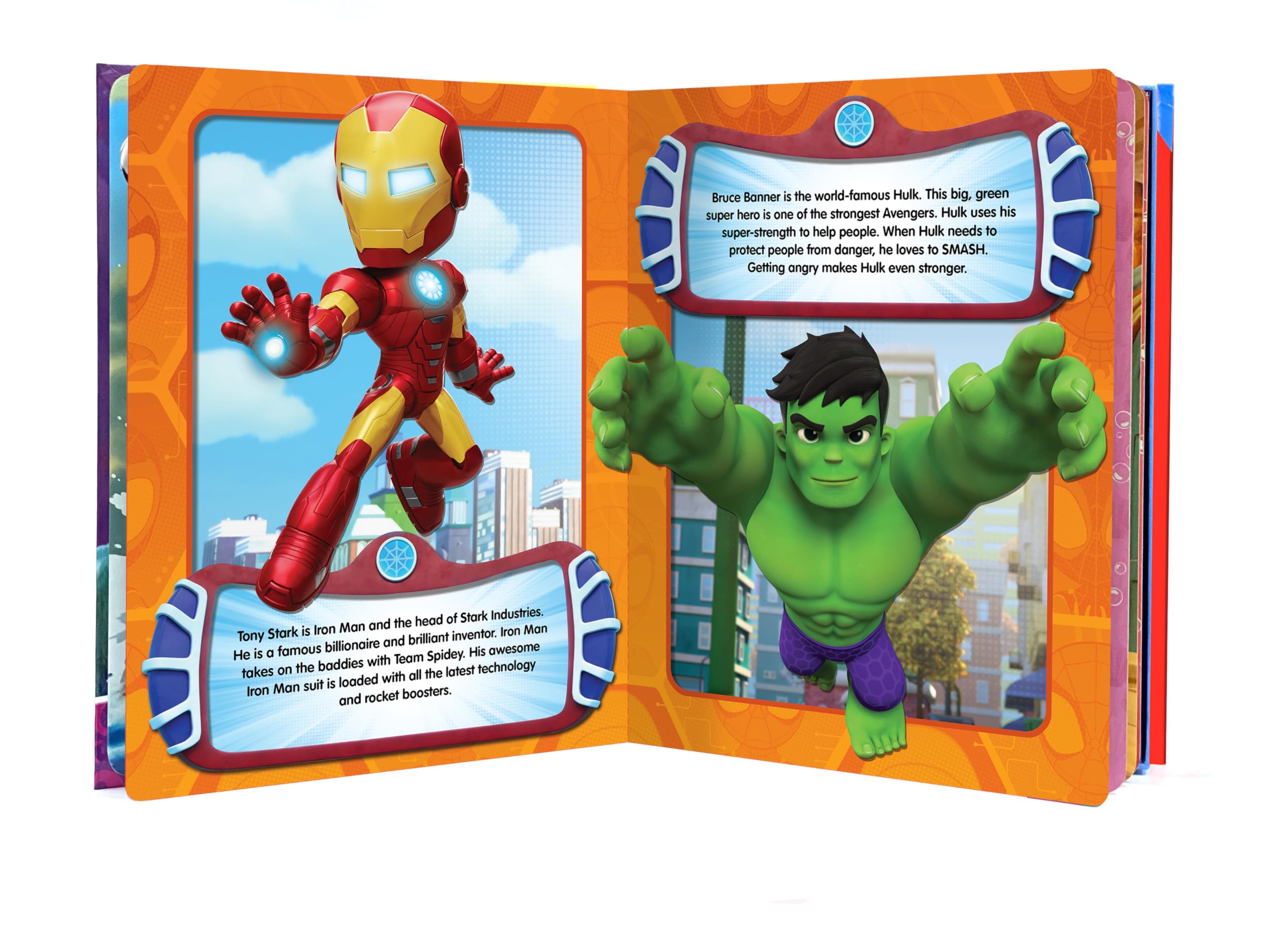 Phidal Marvel Spidey and his Amazing Friends My Busy Books | Board Book with 10 Figurines & Playmat 5