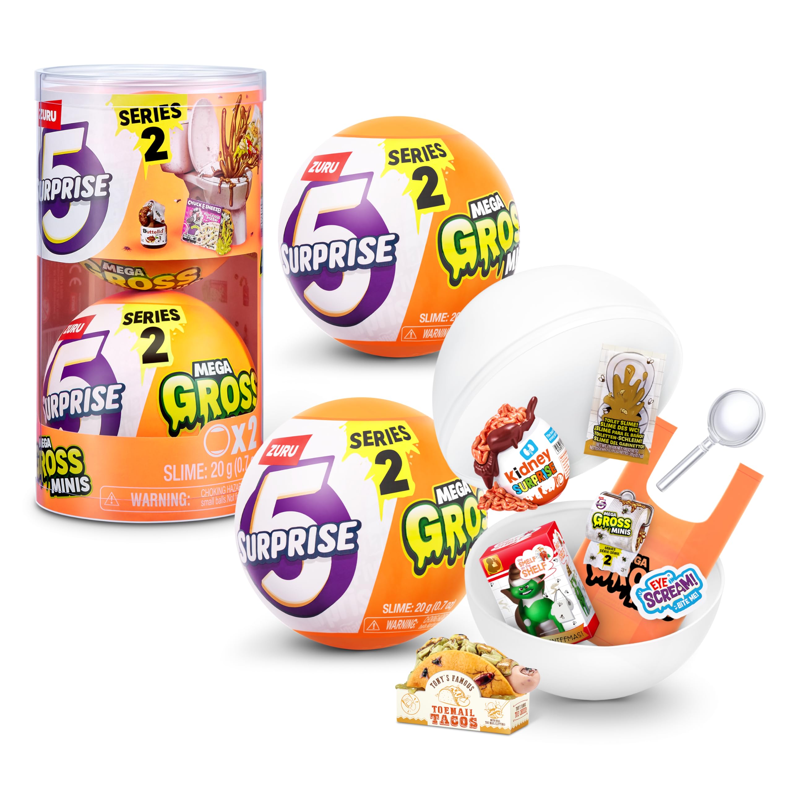 5 Surprise Mega Gross Minis 2 Pack Mystery Toys, Series 2 | Ages 3+