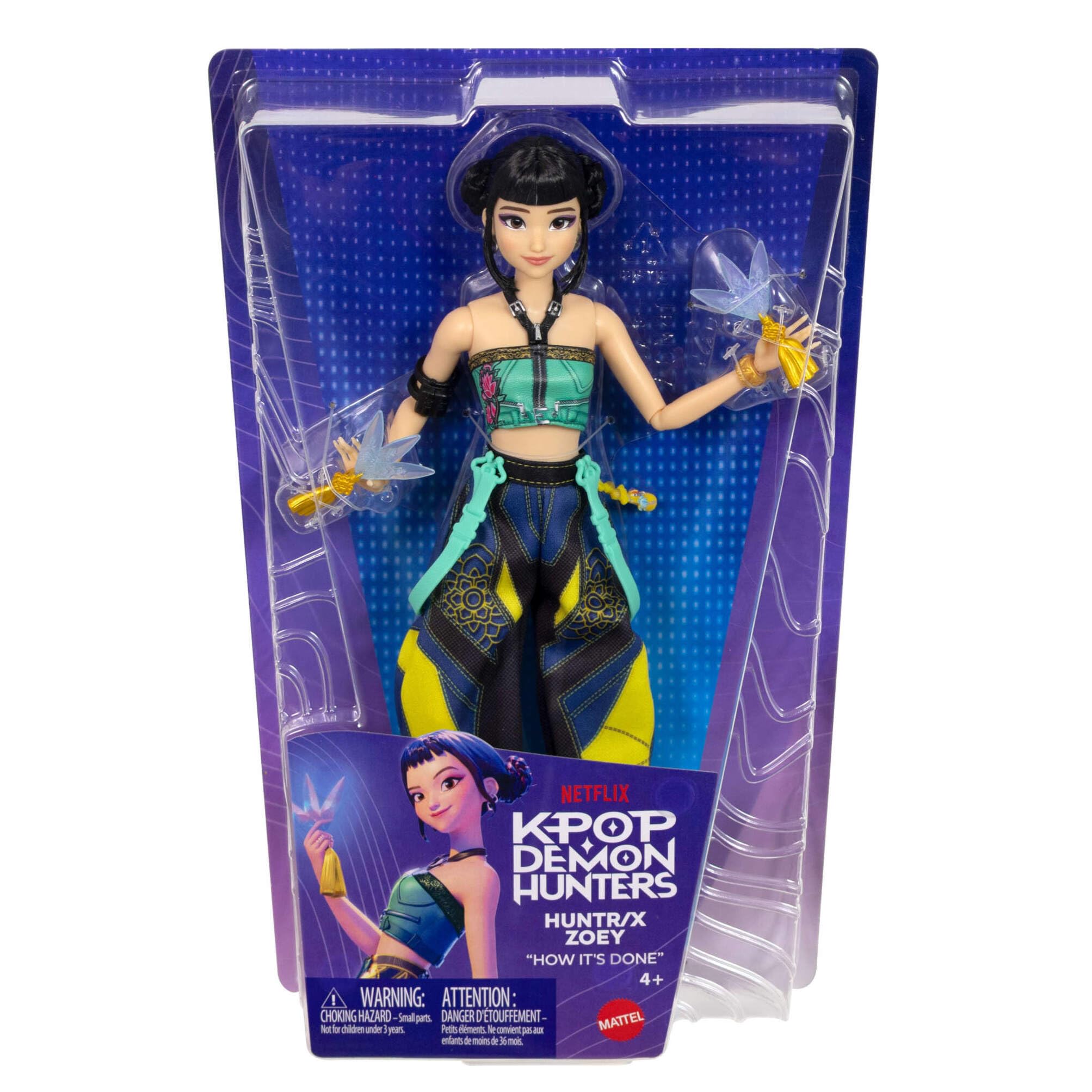 Mattel KPop Demon Hunters HUNTR/X Zoey Fashion Doll | 11 Posable Joints | Spirit Blades Accessory 6