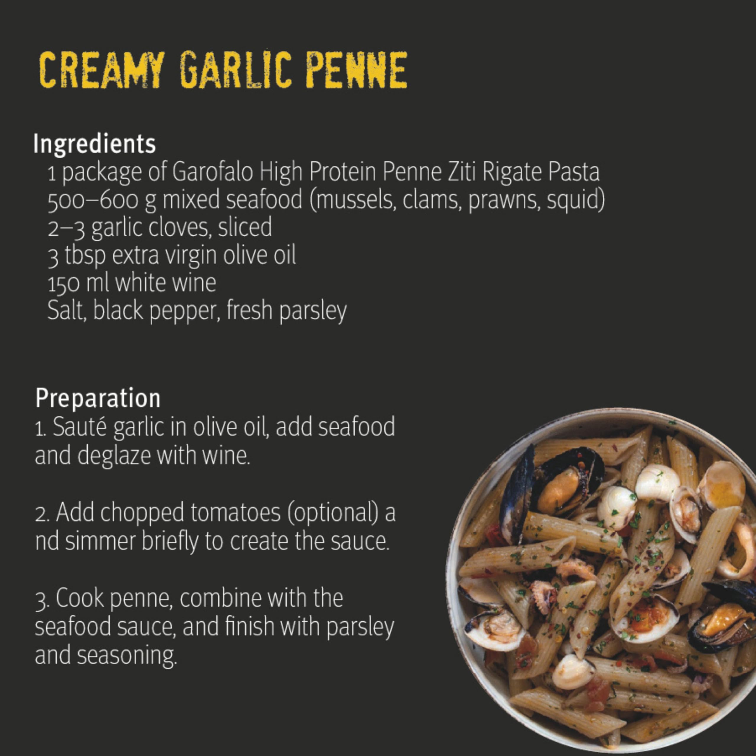 Garofalo High Protein Penne Ziti Rigate Pasta, Premium Durum Wheat Semolina 5