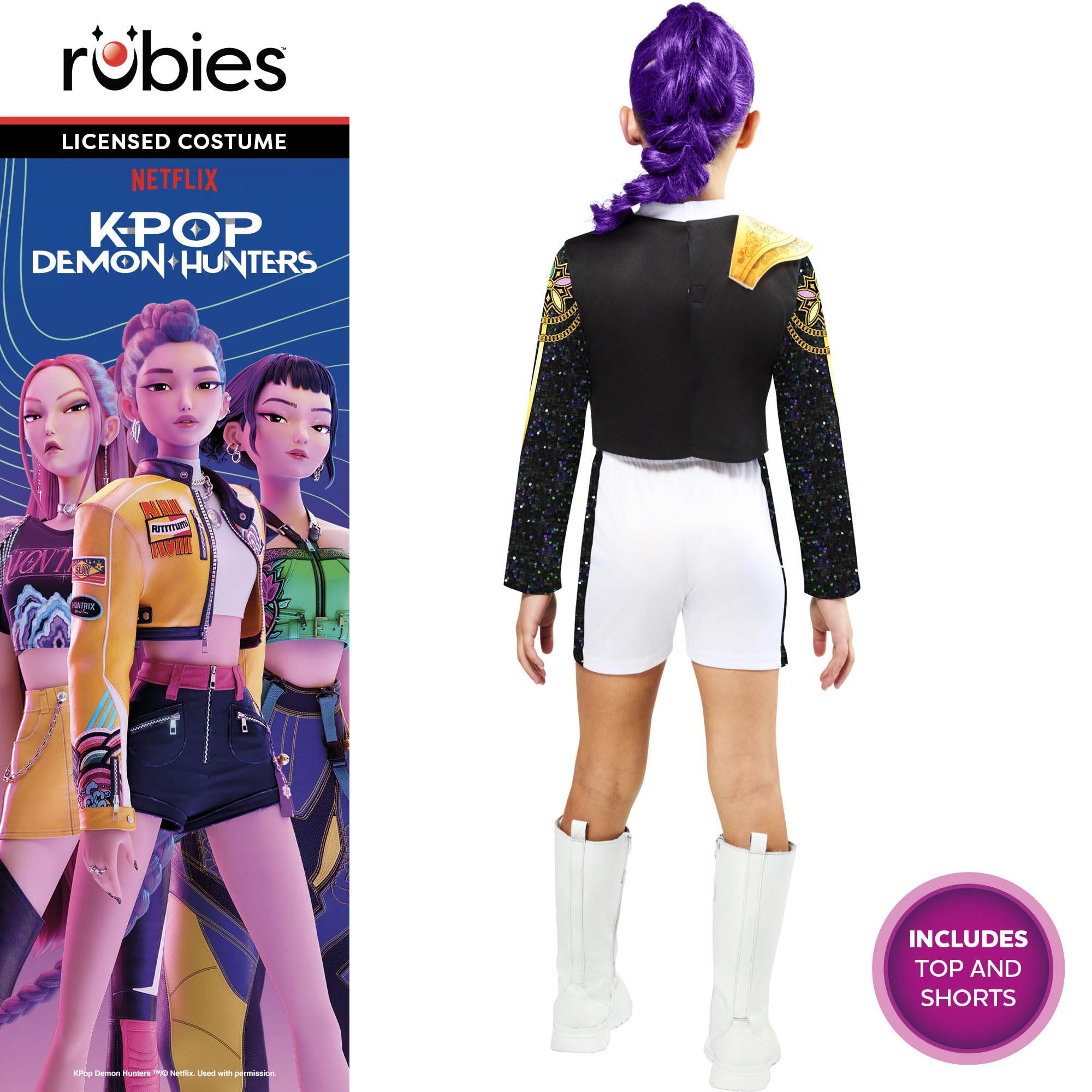 Rubies Official K-Pop Demon Hunters Rumi Golden Classic Child Costume | Size 7-8 Years