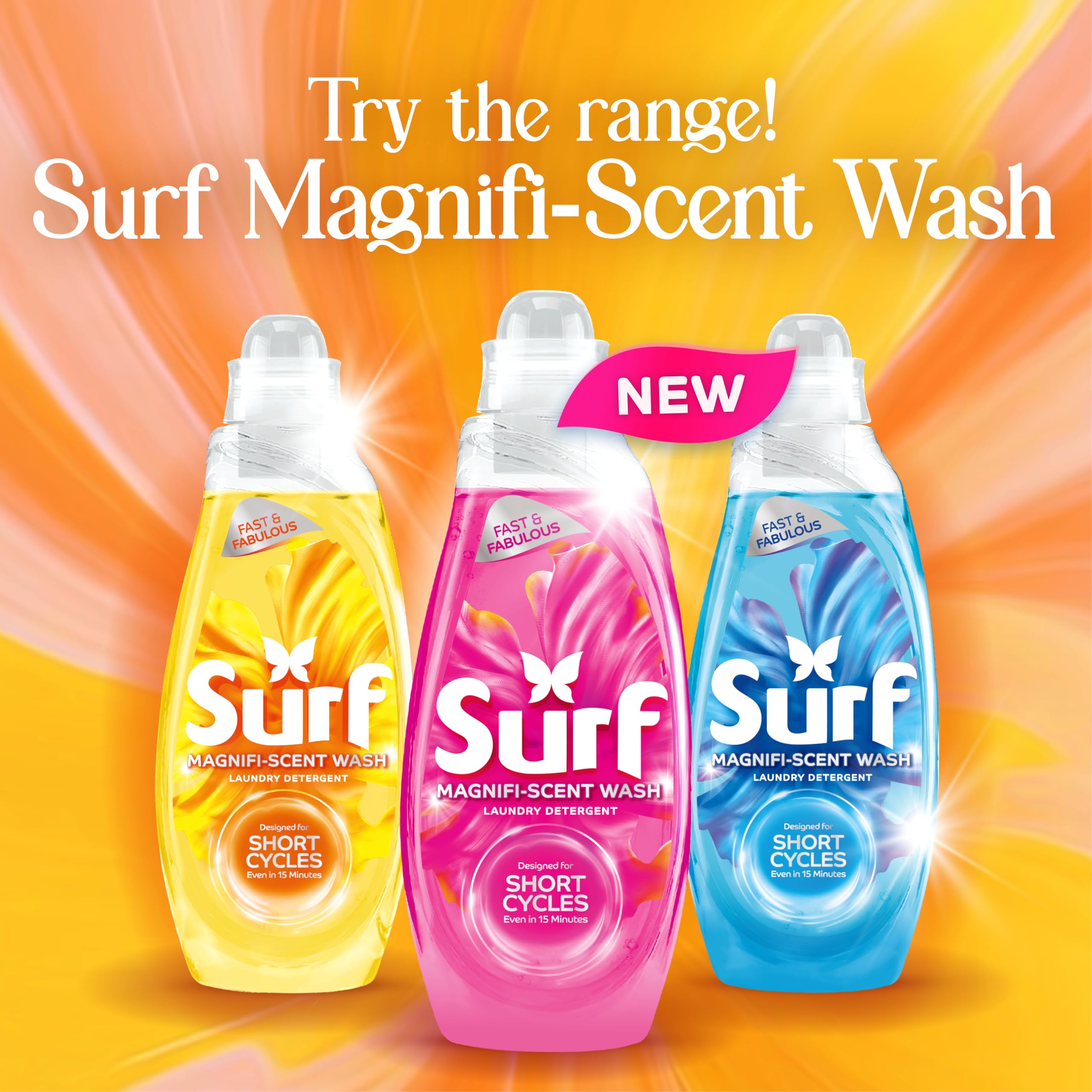 Surf Magnifi-Scent Wash Sunshine Blossom Laundry Liquid - 1.49L | Quick Wash Formula 8