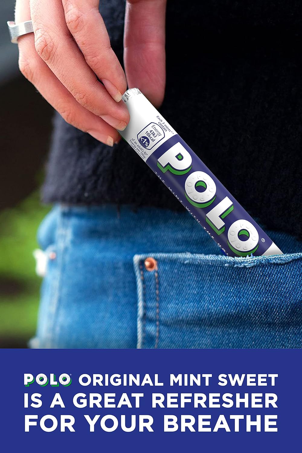 Nestlé POLO Extra Strong Zuckerfreie Pfefferminzbonbons, 32 x 33,4 g – Die Minze mit dem Loch 10