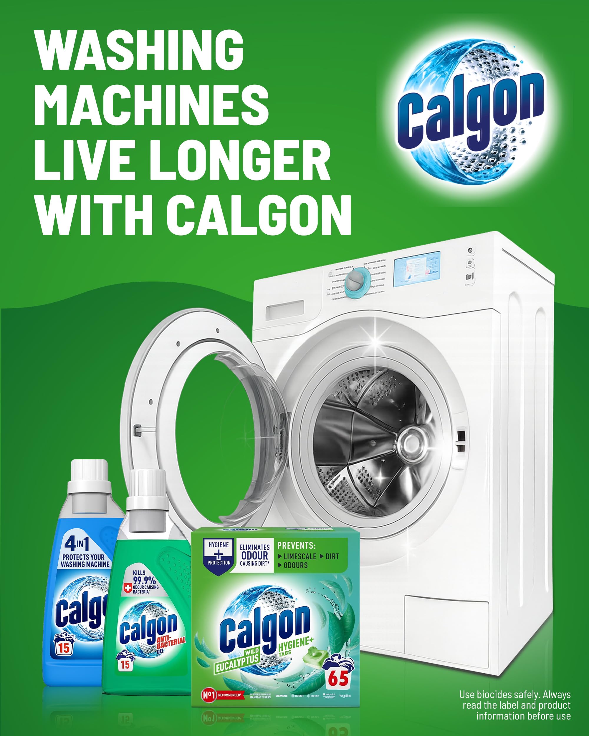 Calgon Hygiene Plus Washing Machine Cleaner & Limescale Remover Tablets - 65 Count 6