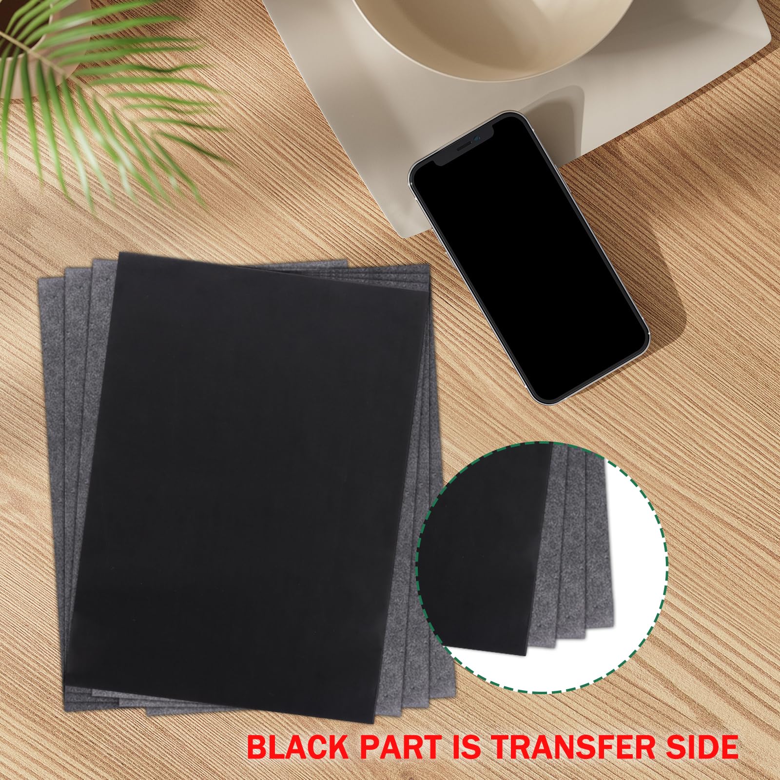 ASelected Carbon Copy Paper - 200 Sheets Black Transfer, A4 Size for Tracing & Crafting 5