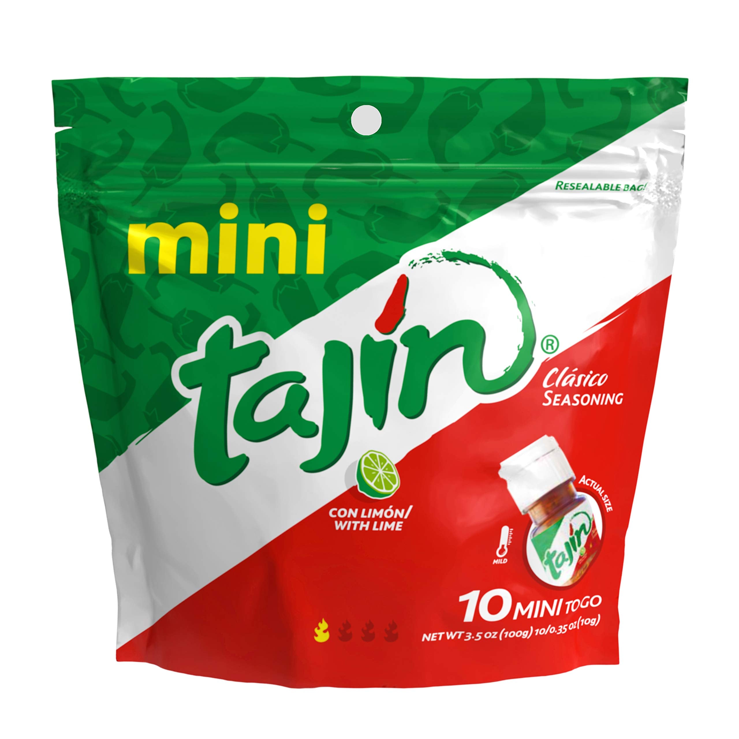 Tajín Clásico Gewürz Minibeutel 0,35 oz (10er-Packung) – Authentisches mexikanisches Chili-Limetten-Gewürz 10