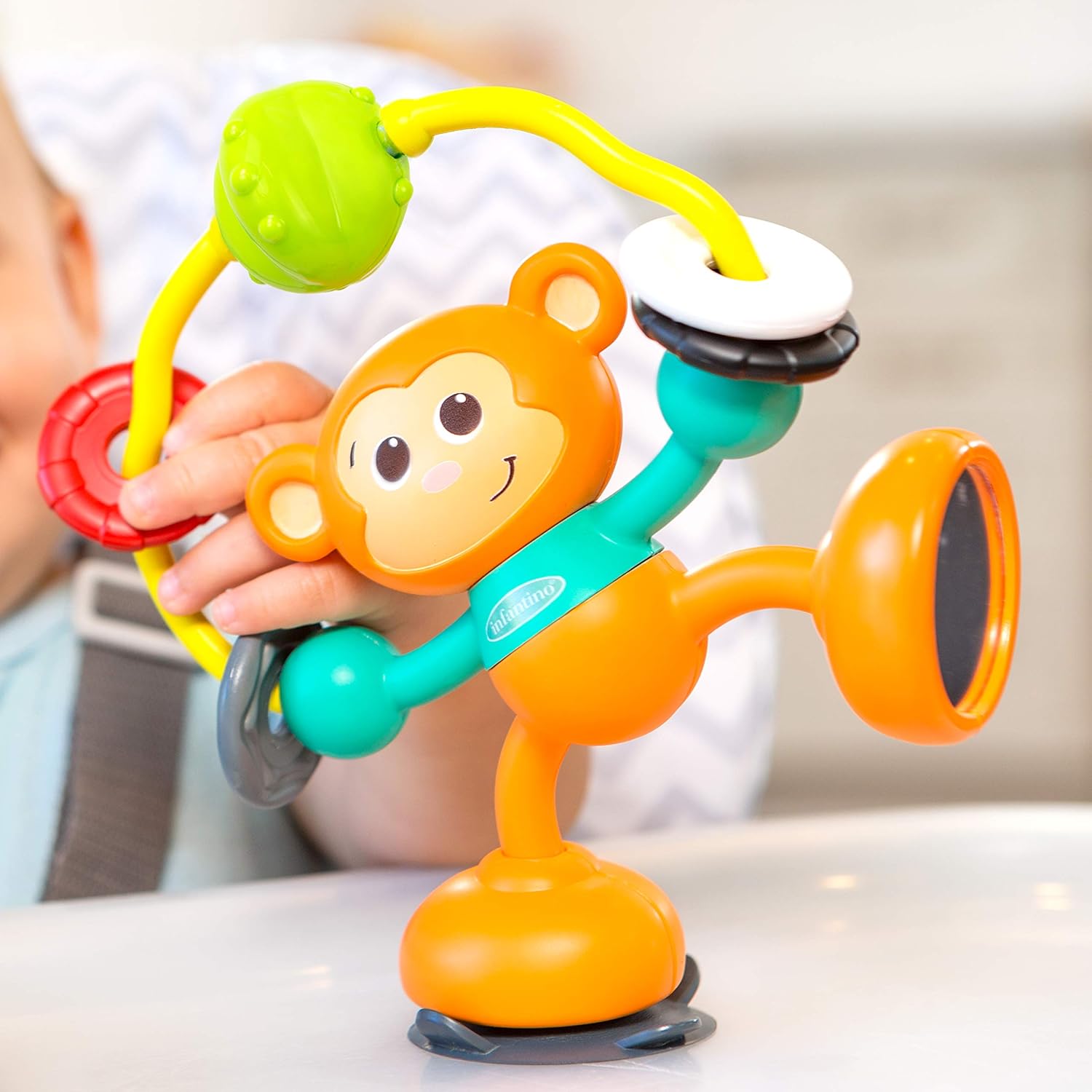 Infantino Stick and Spin High Chair Pal - Twisting Activity Toy for 6 Months+ 6