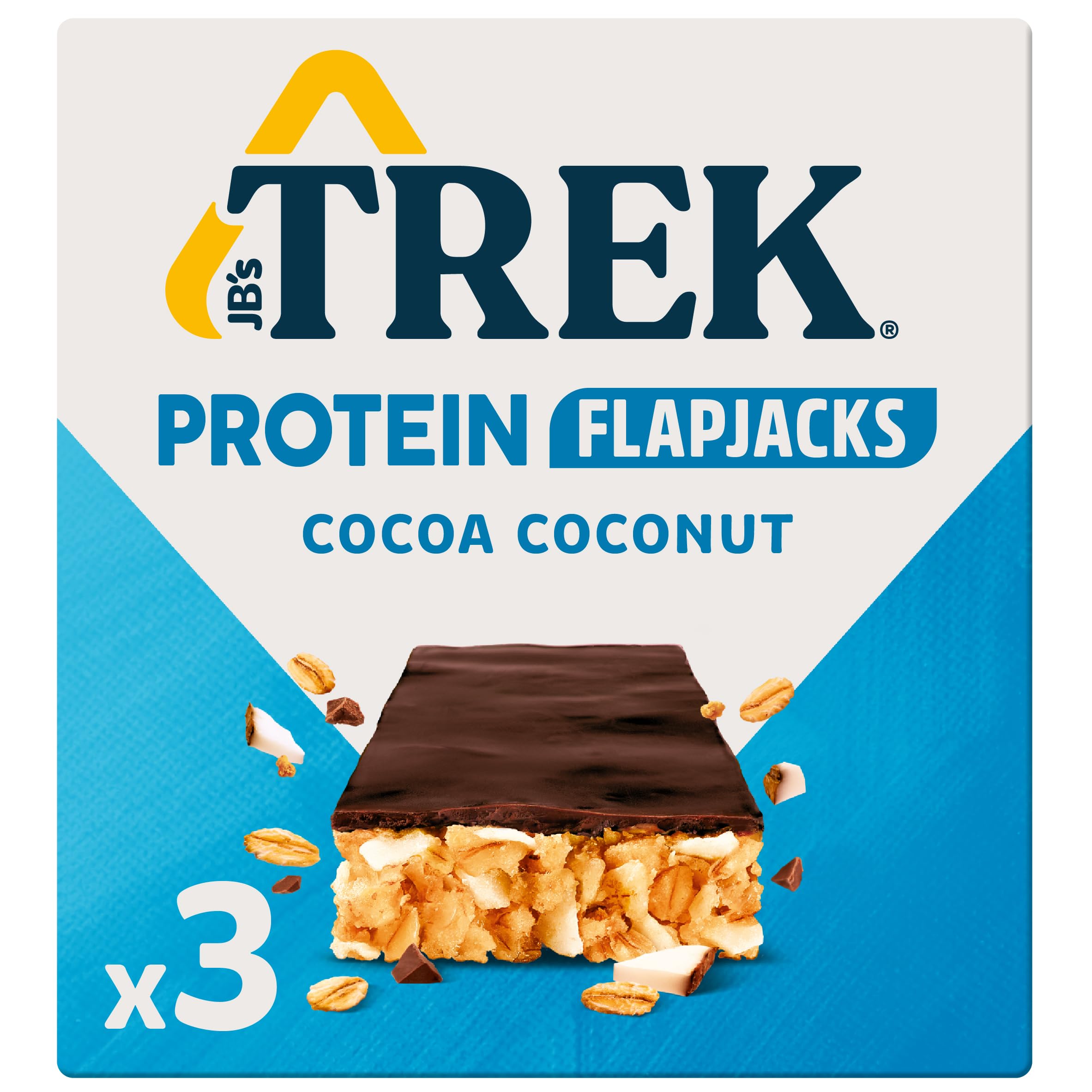 JB's TREK Protein Flapjack - Cocoa Coconut | Plant-Based | Gluten Free | 3 Servings
