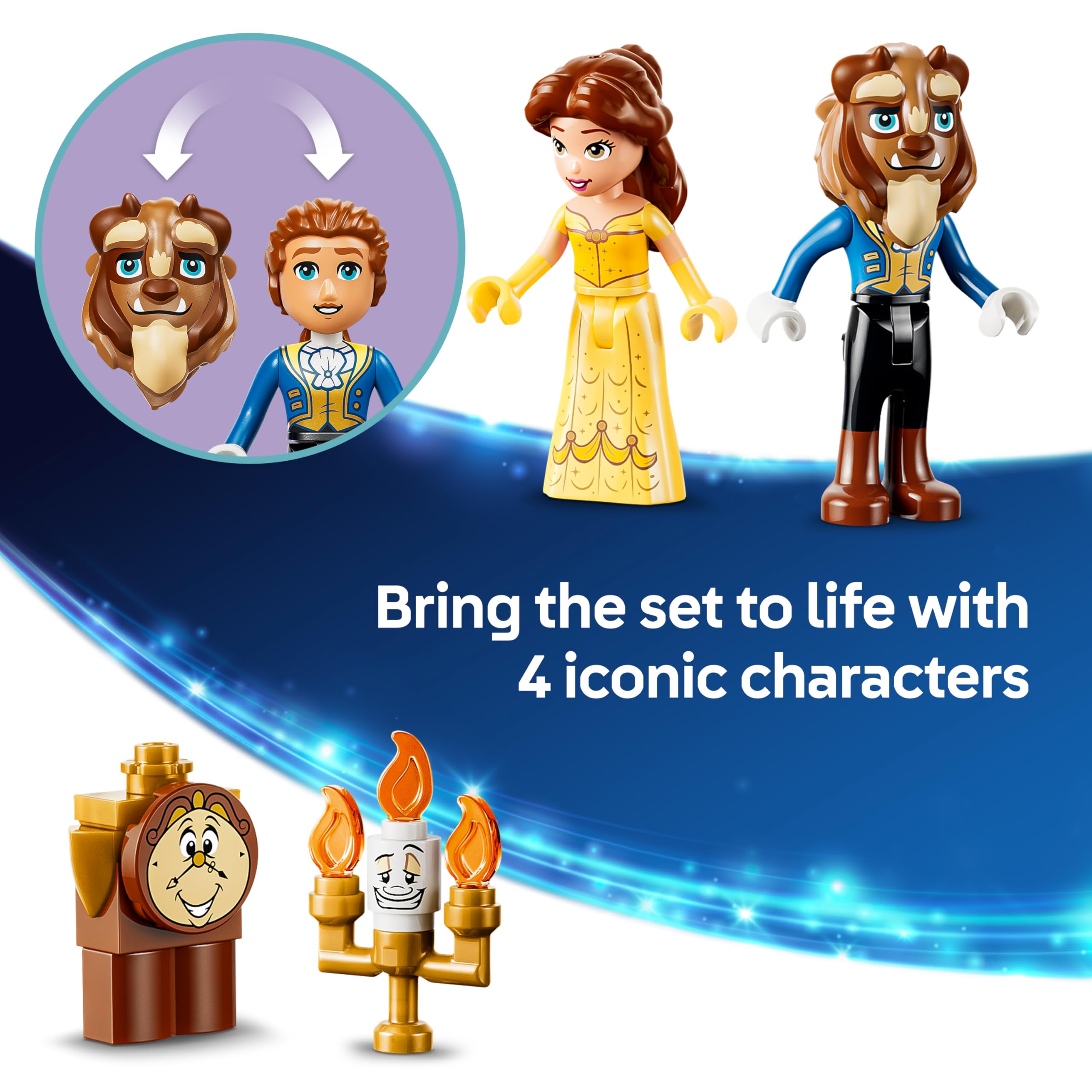 LEGO Disney Princess Belle & the Beast's Enchanted Castle Building Set | Model 43289 | Ages 5+ 5