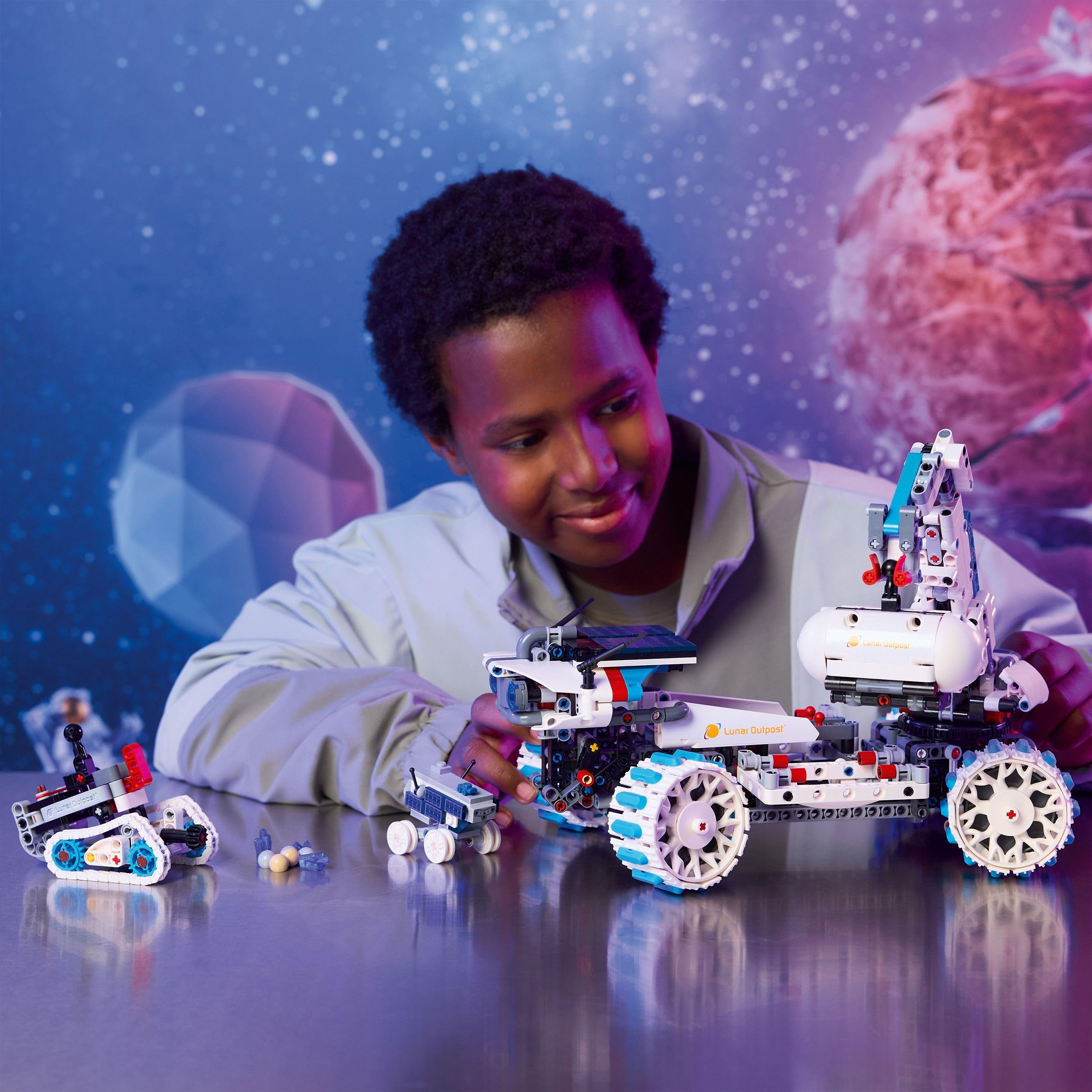 LEGO Technic Lunar Outpost Moon Rover Space Vehicle - STEM Building Set for Ages 10+ 17