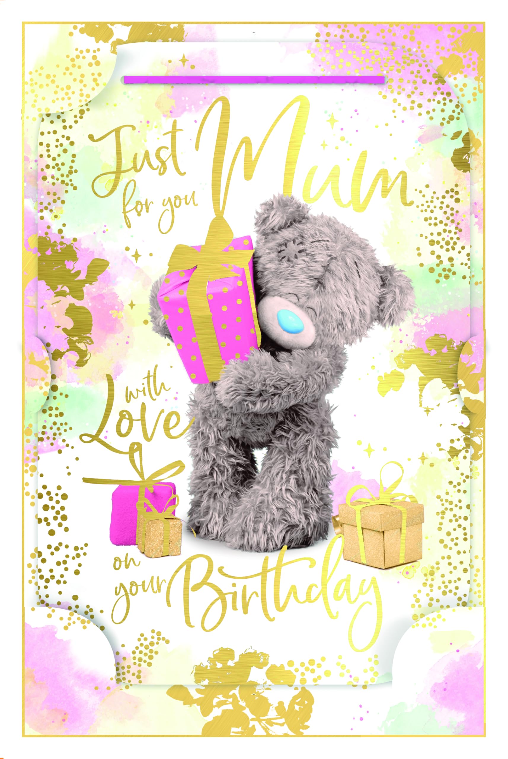 Me To You 3D Holographic Mum Birthday Card | 6 x 9 in | Detachable Keepsake Plaque