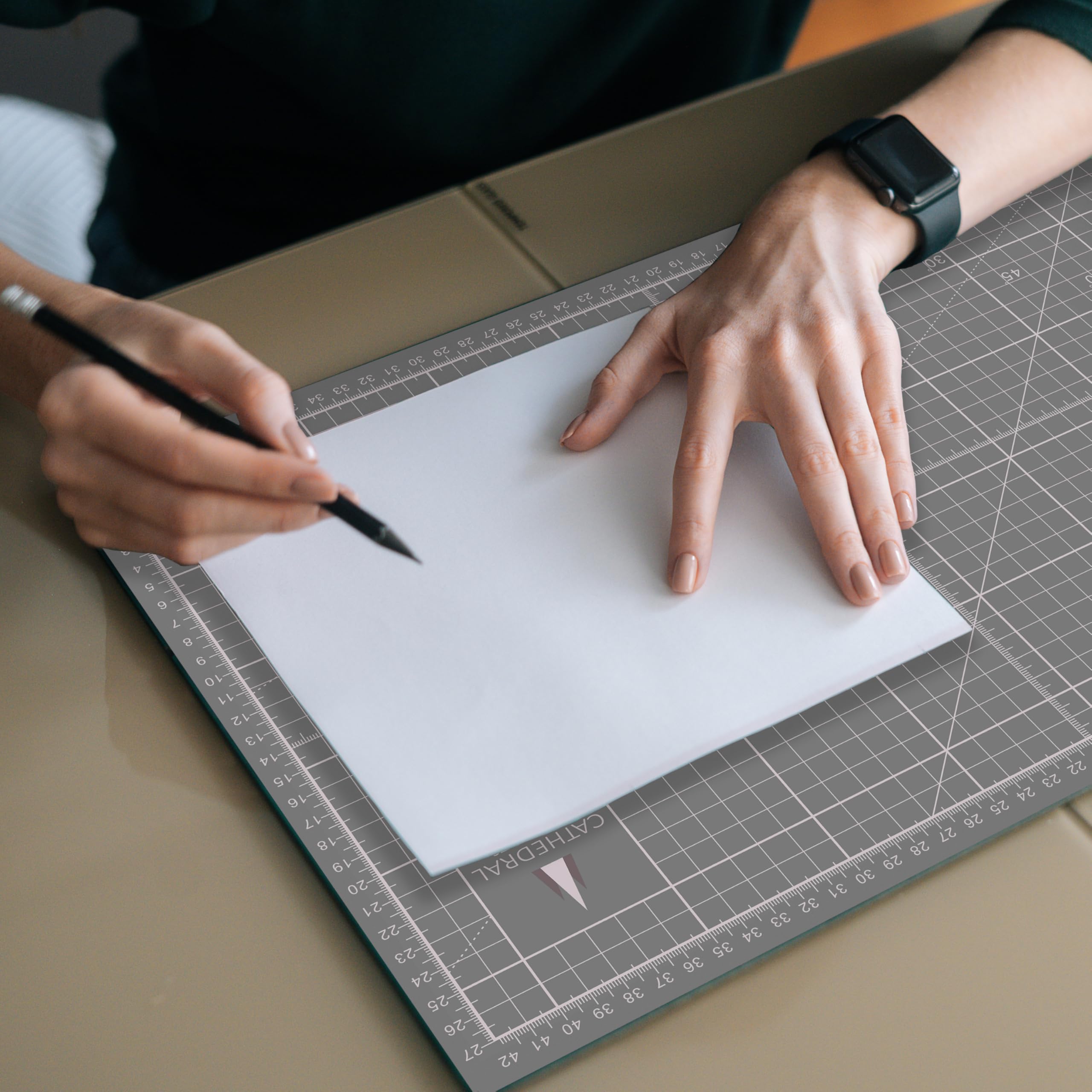 Cathedral Products A3 Double-Sided Self-Healing Cutting Mat | 3mm Thick | Grey 5