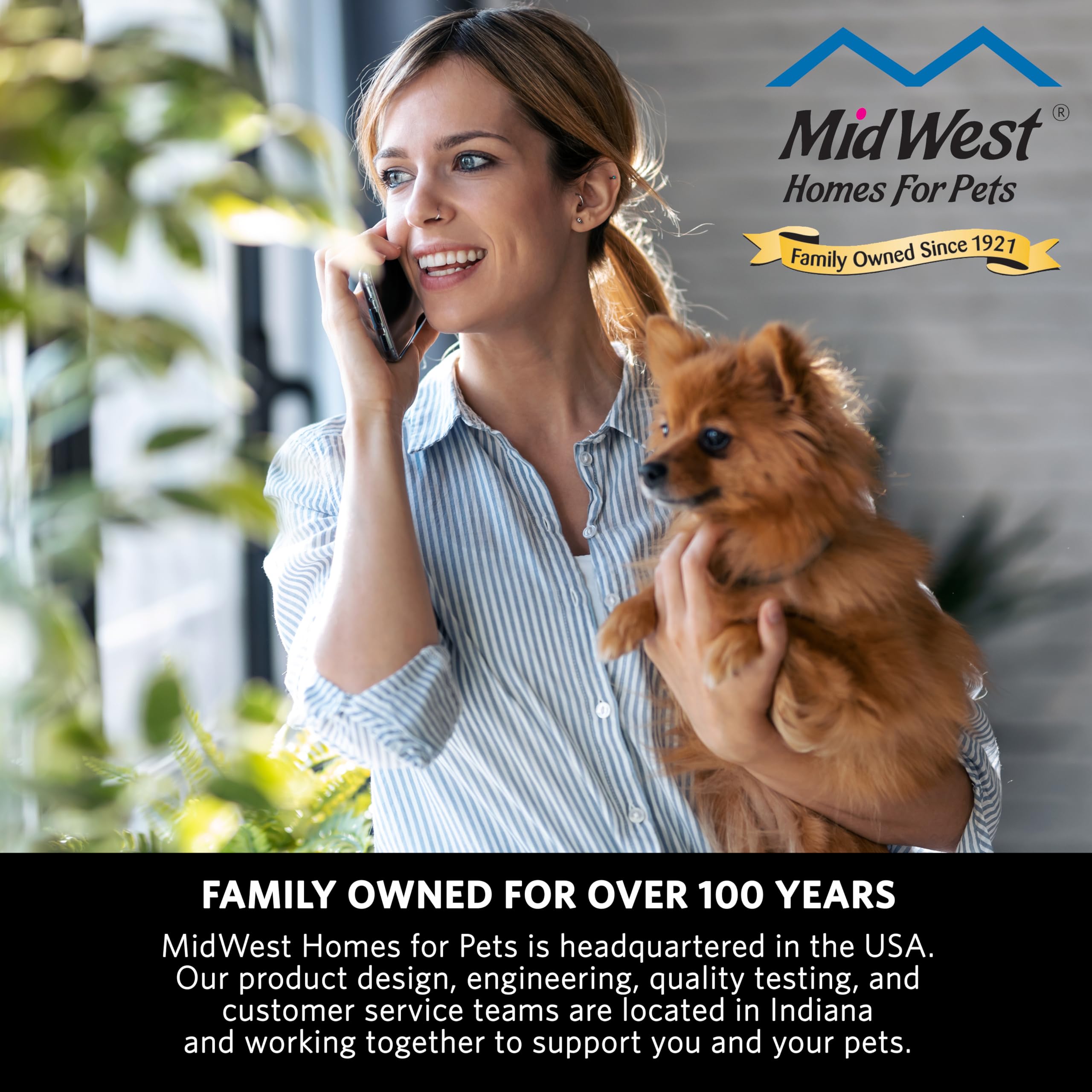 MidWest Homes for Pets Black Polyester Crate Cover for 106cm Crates | Secure Fit | Machine Washable 7