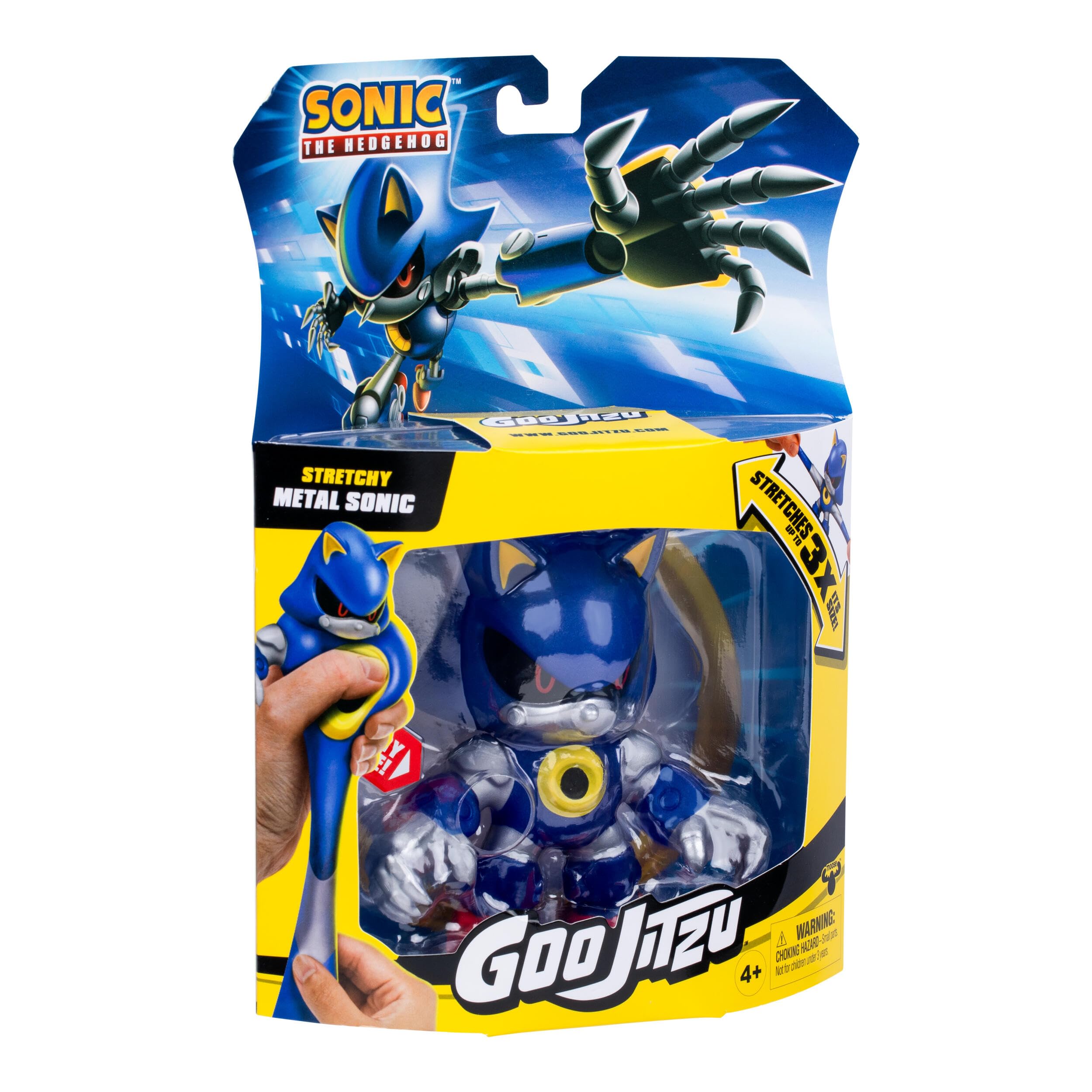 Heroes of Goo Jit Zu Metal Sonic Action Figure | Stretches up to 3x Size | 4+ Years 4