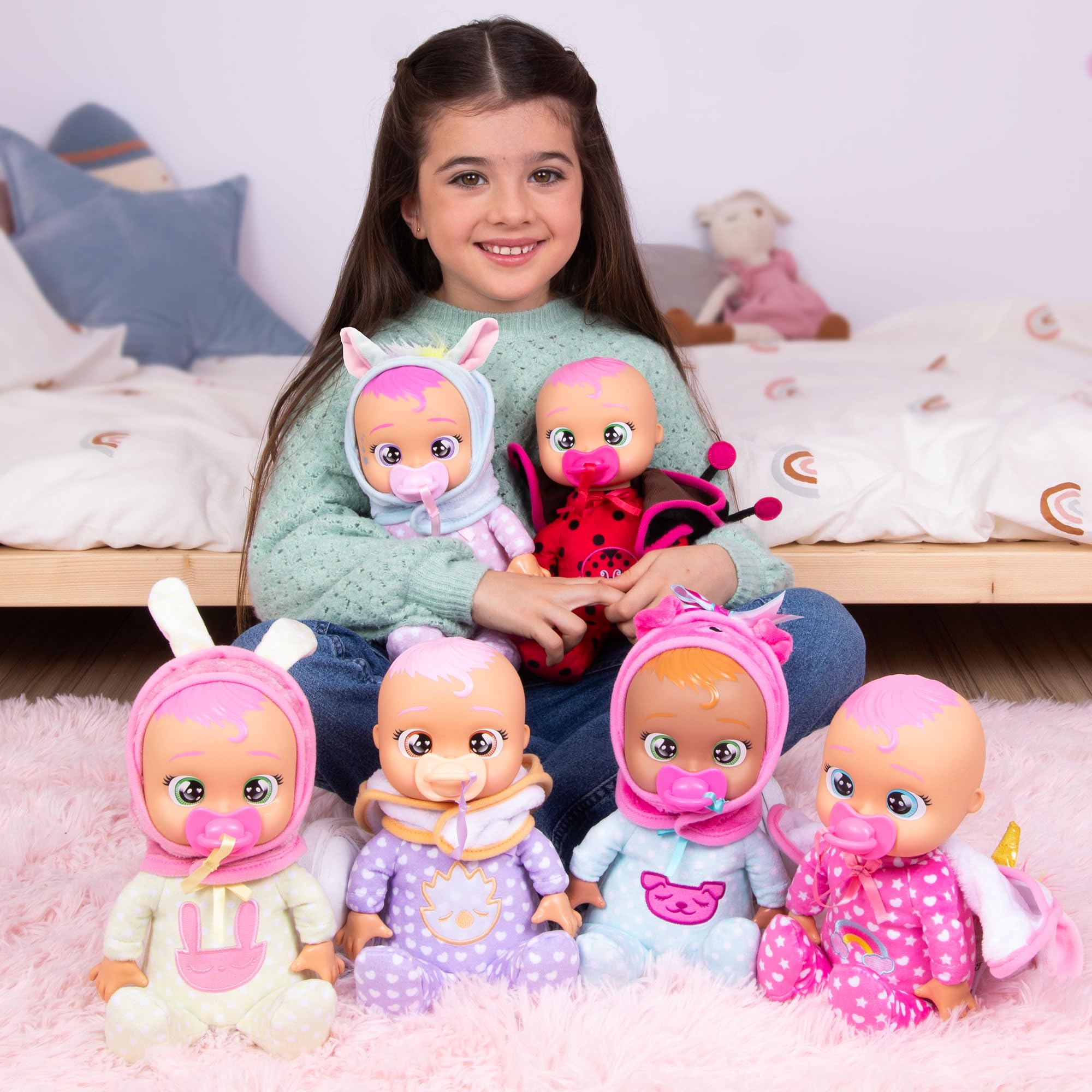 IMC TOYS CRY BABIES Lady Tiny Cuddles Plush Doll | Cries Real Tears | Ages 3+ 6