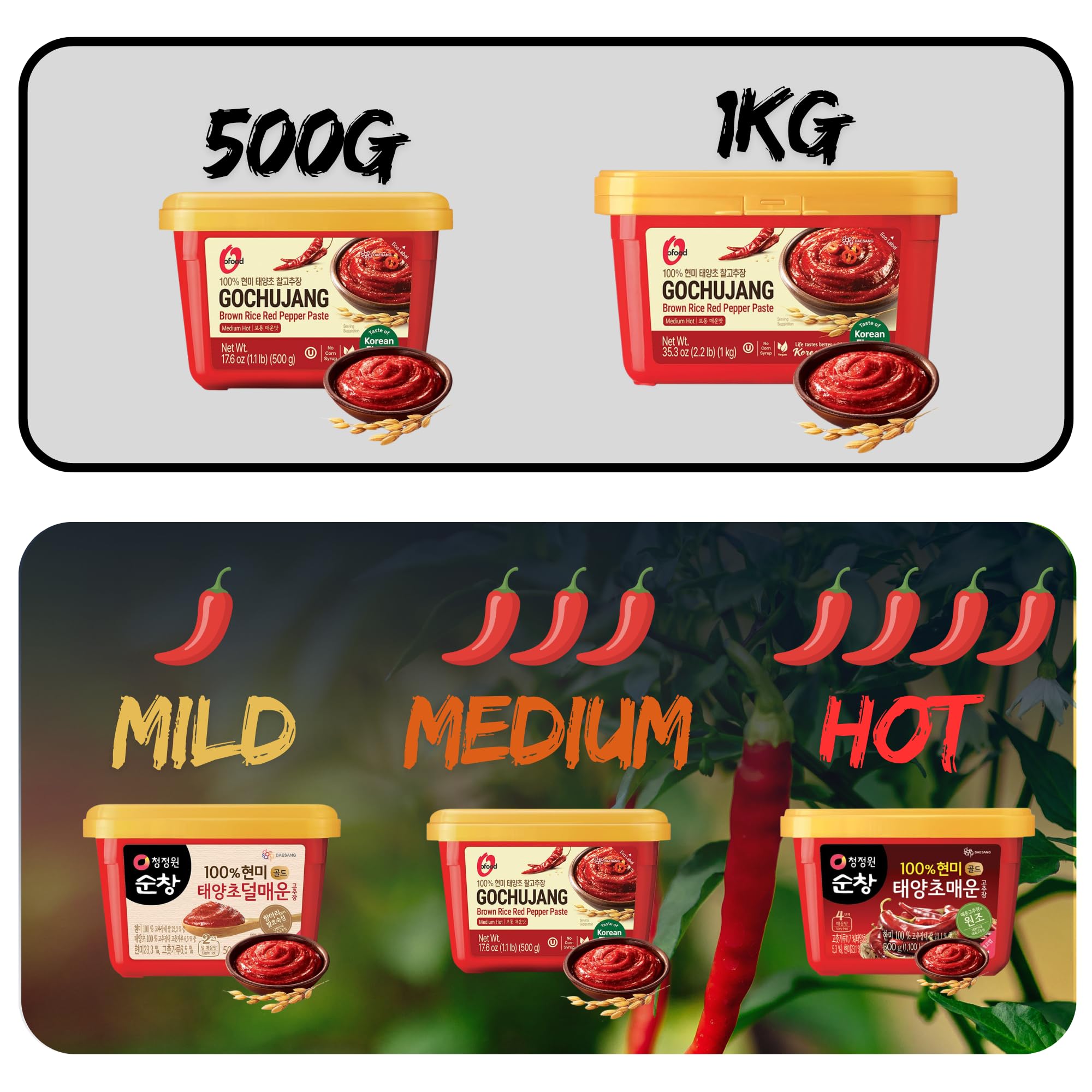 Chung Jung One Gochujang Hot Red Pepper Paste - Traditional Fermented Korean Condiment | 500g Tub 8