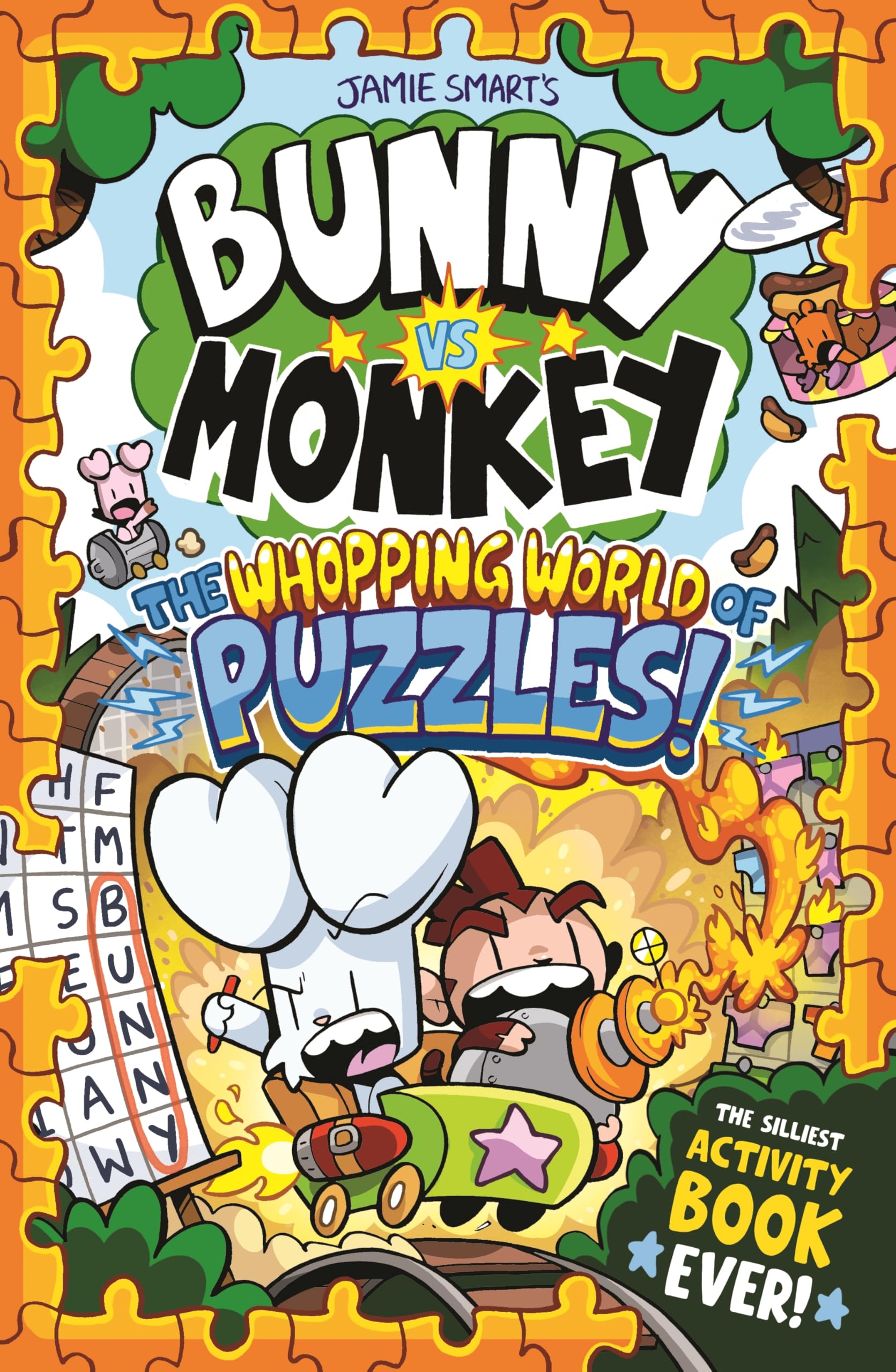 David Fickling Books Bunny vs Monkey: The Whopping World of Puzzles | Paperback | English