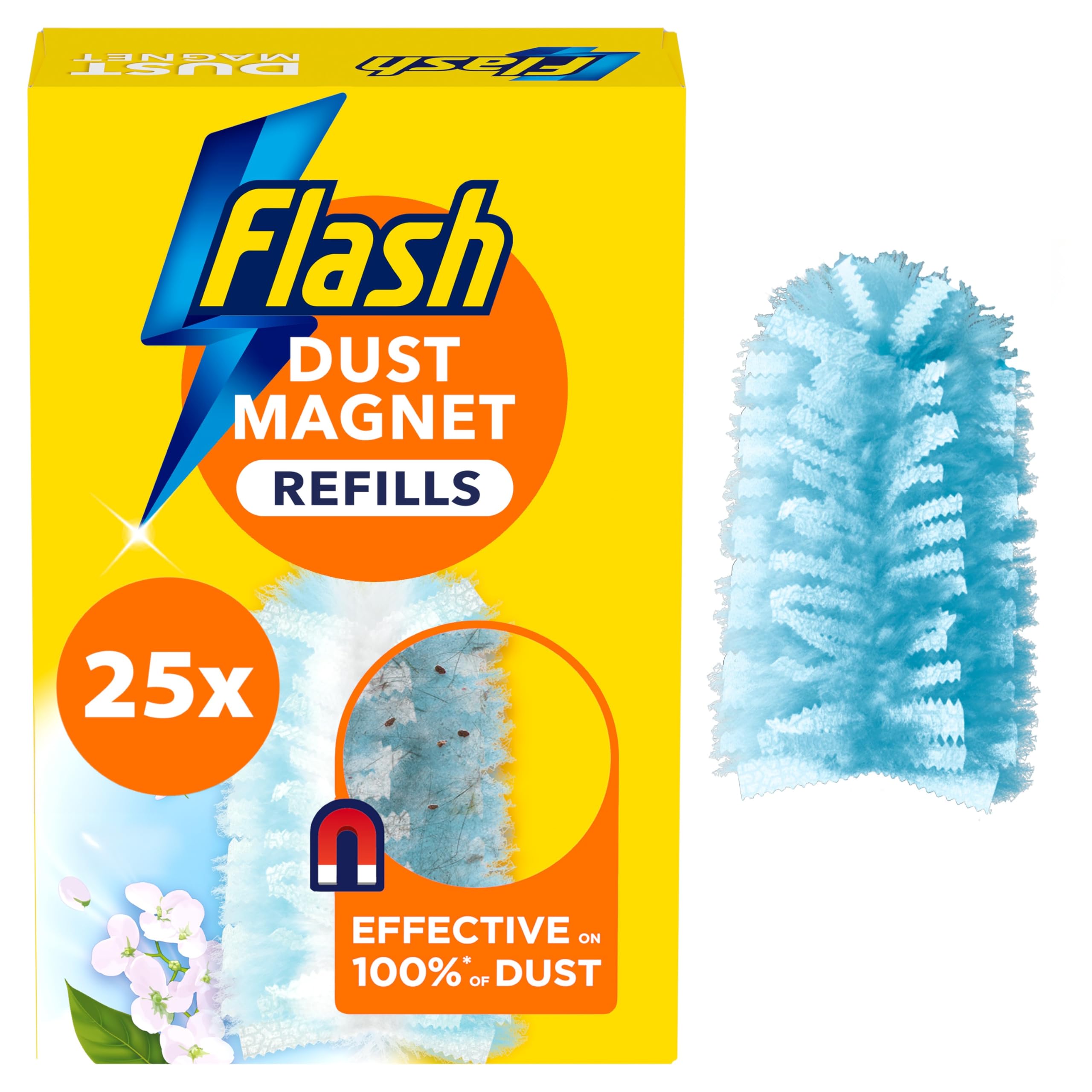 Flash – Staubmagnet-Nachfüllpackungen, flauschige Staubtücher, 5er-Pack, duftende Reinigungswerkzeuge