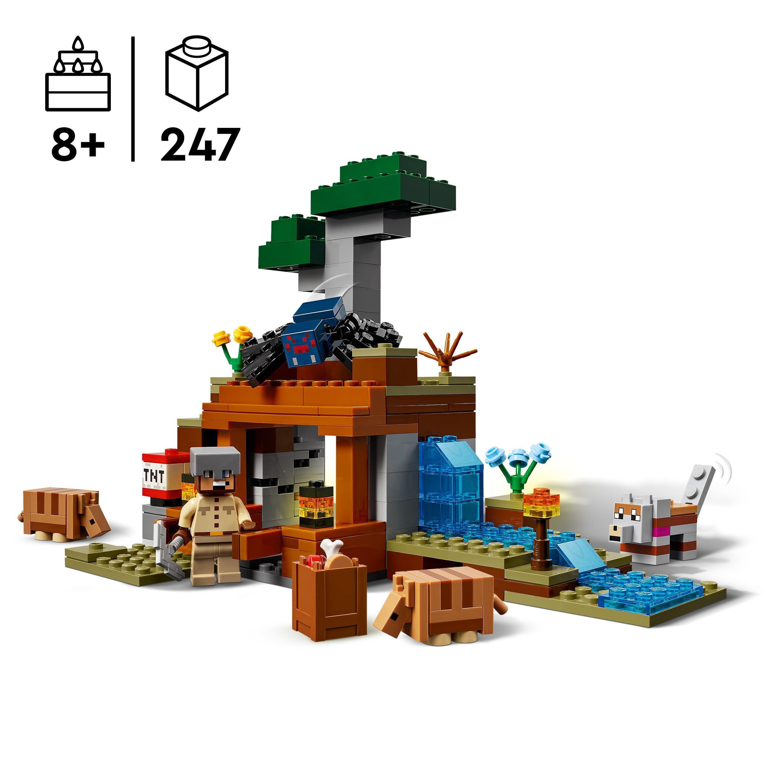 LEGO Minecraft Die Gürteltier-Minenexpedition 21269 – Bauset für Kinder ab 8 Jahren