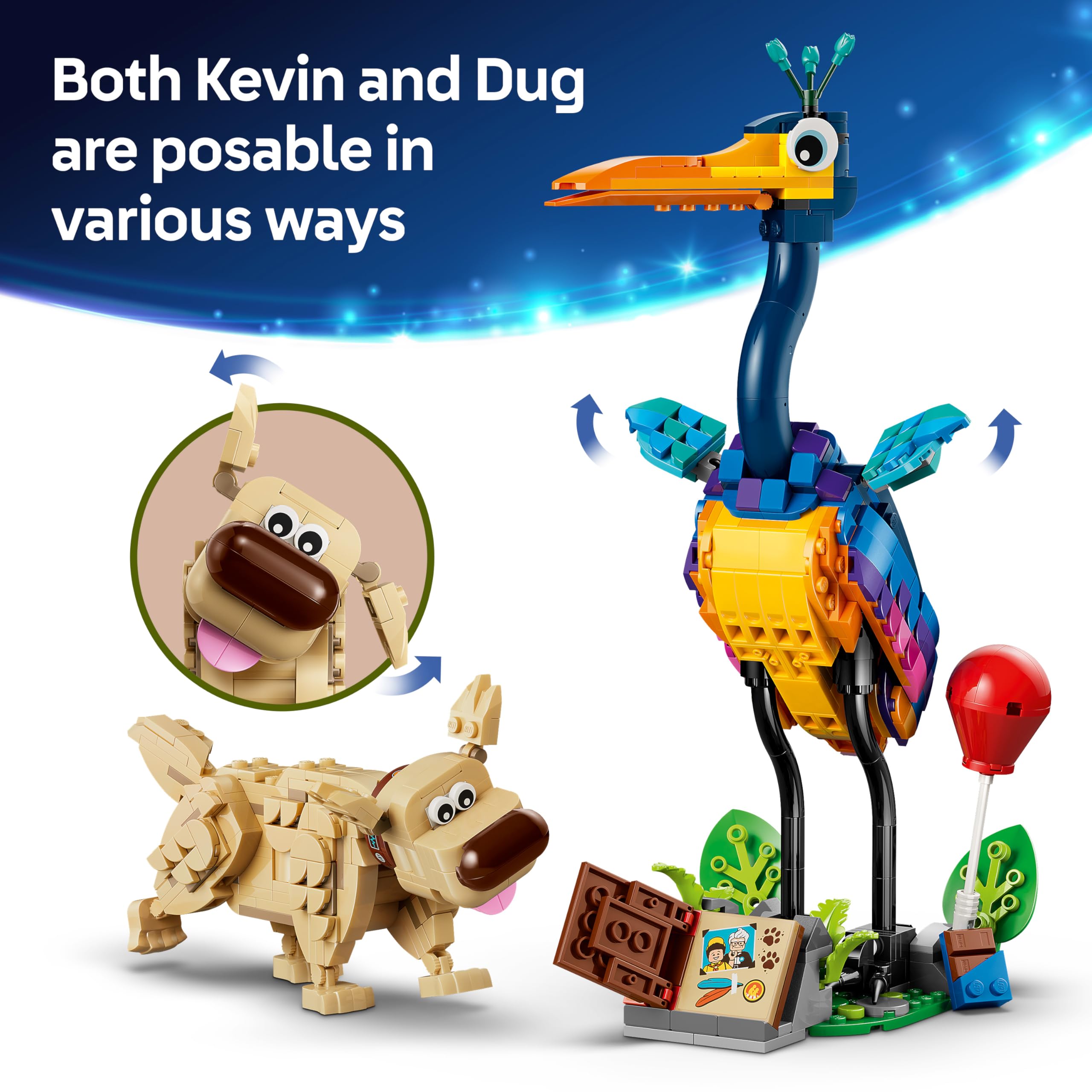 LEGO Disney Pixar Kevin & Dug Figures Building Set 43290 for Ages 9+ | Multicolor 7