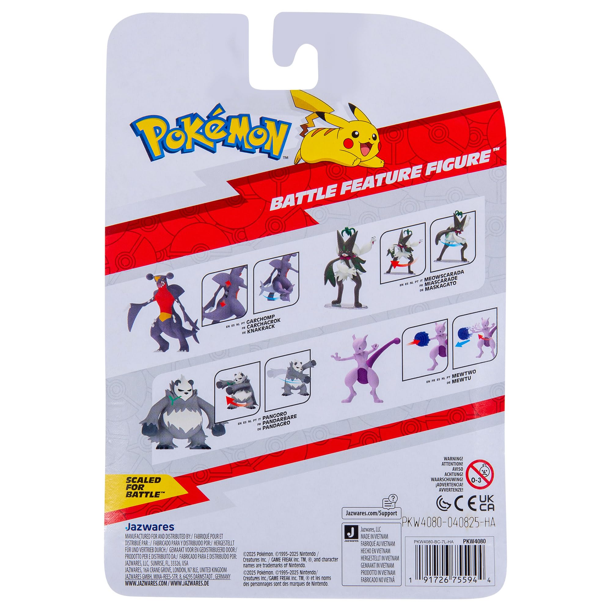Pokémon Meowscarada Battle Feature Figure - 4.5-Inch Action Figure with Slash Attack 5