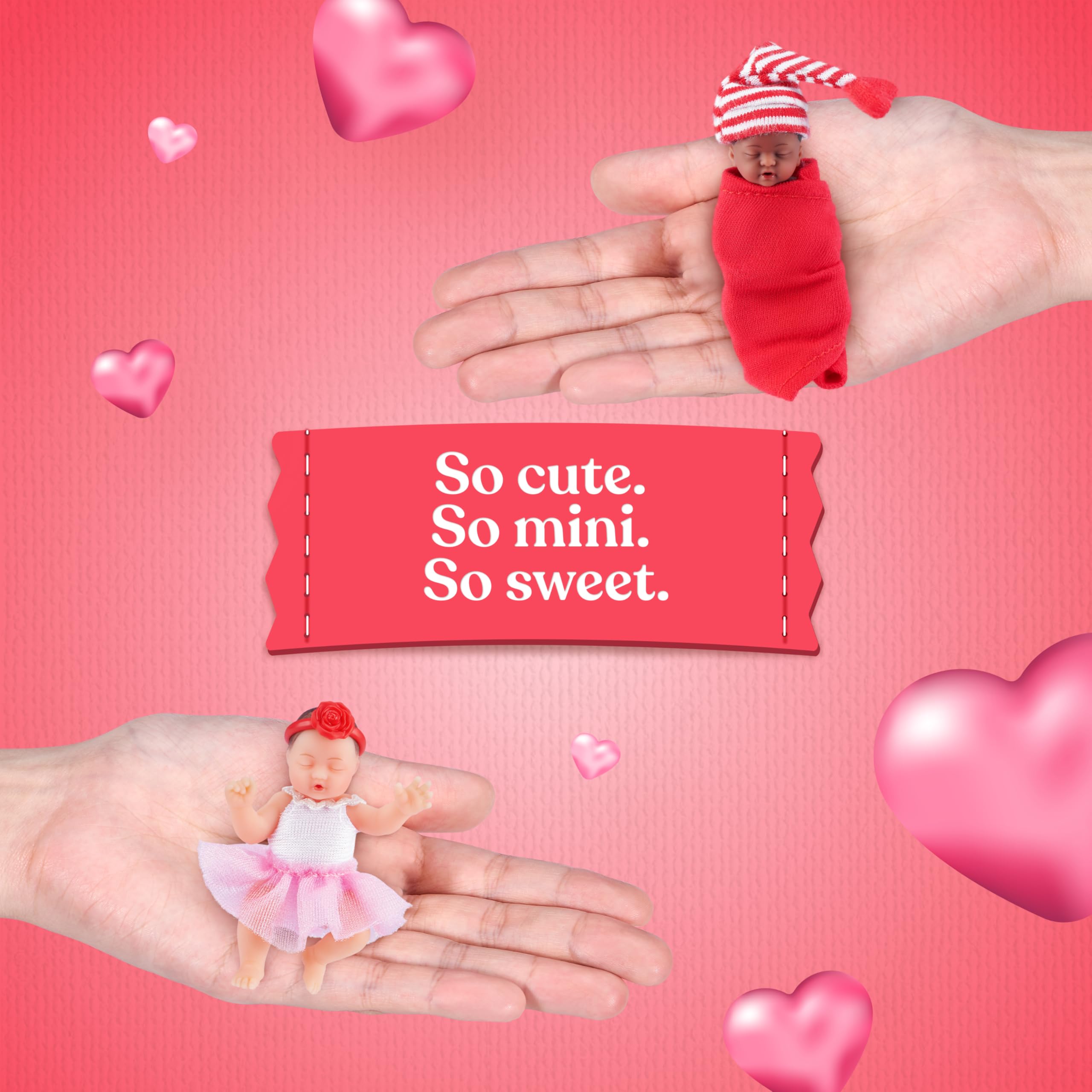 ZURU MY MINI Sweet Hearts Baby Playset 2 Pack | Collectible Mystery Capsule | Ages 3+ 4