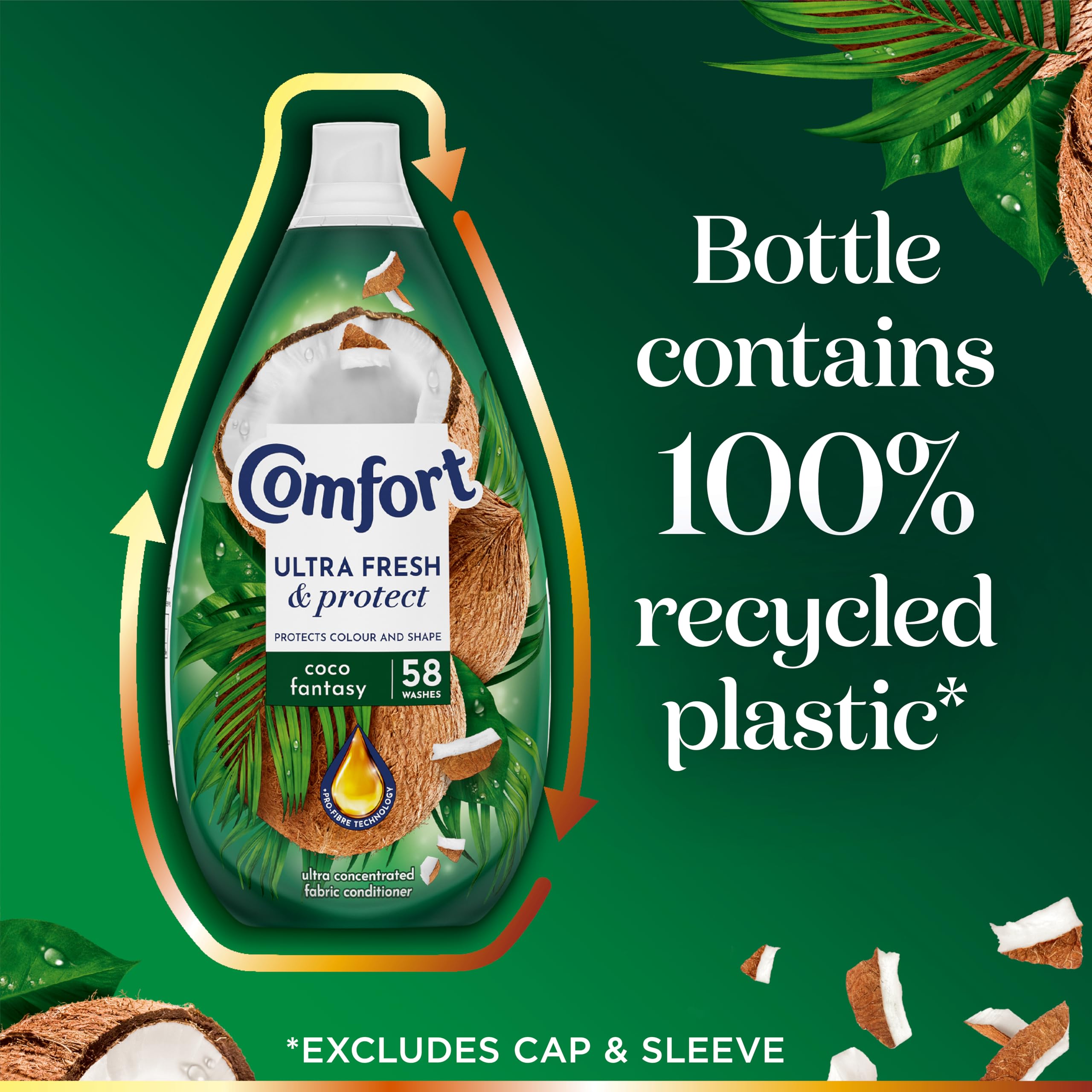 Comfort Ultra Fresh &amp; Protect Coco Fantasy Weichspüler - Flüssiger Weichspüler 3