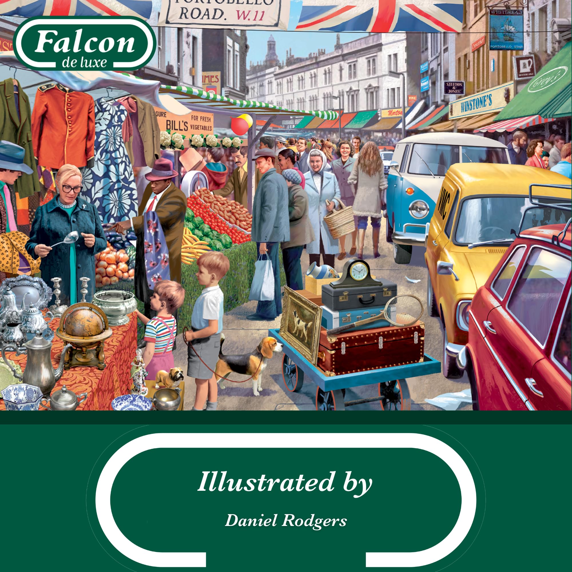 Falcon Portobello Road Market Jigsaw Puzzle - 1000 Pieces | 68cm x 49cm 3