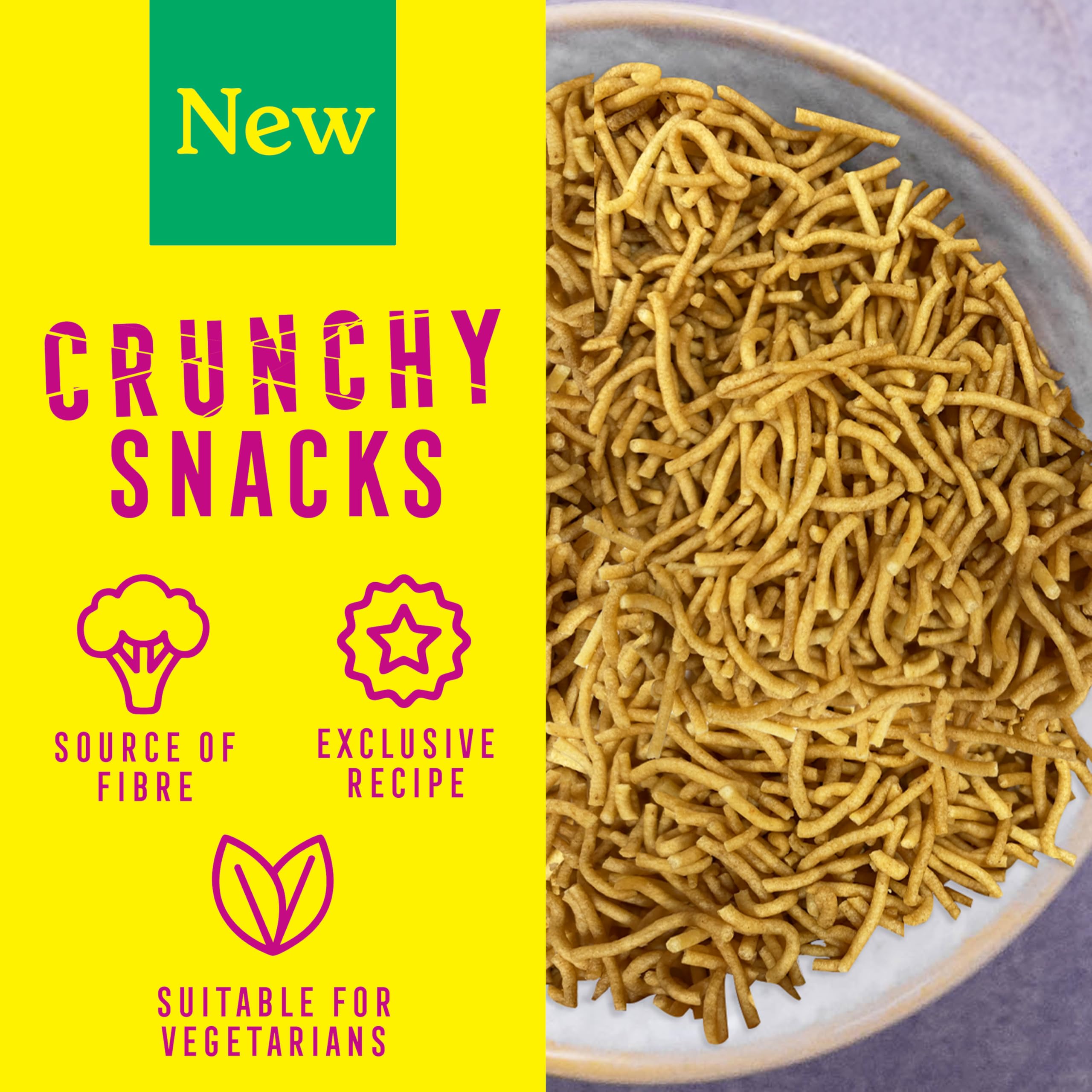 Rajah Thin Sev 200 g – Knuspriger Kichererbsenmehl-Nudel-Snack 5