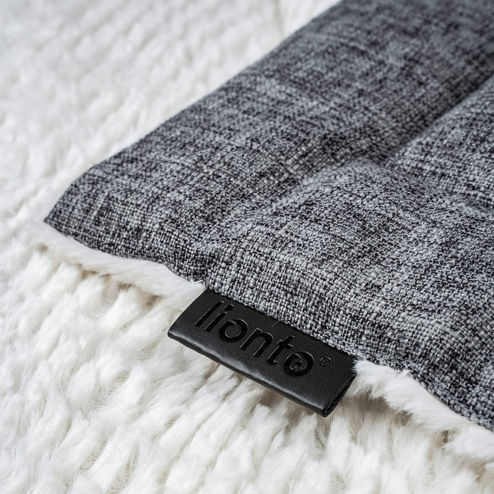 lionto Reversible Warming Pet Blanket - 4 cm Thick Padding | Grey | Dog & Cat 4
