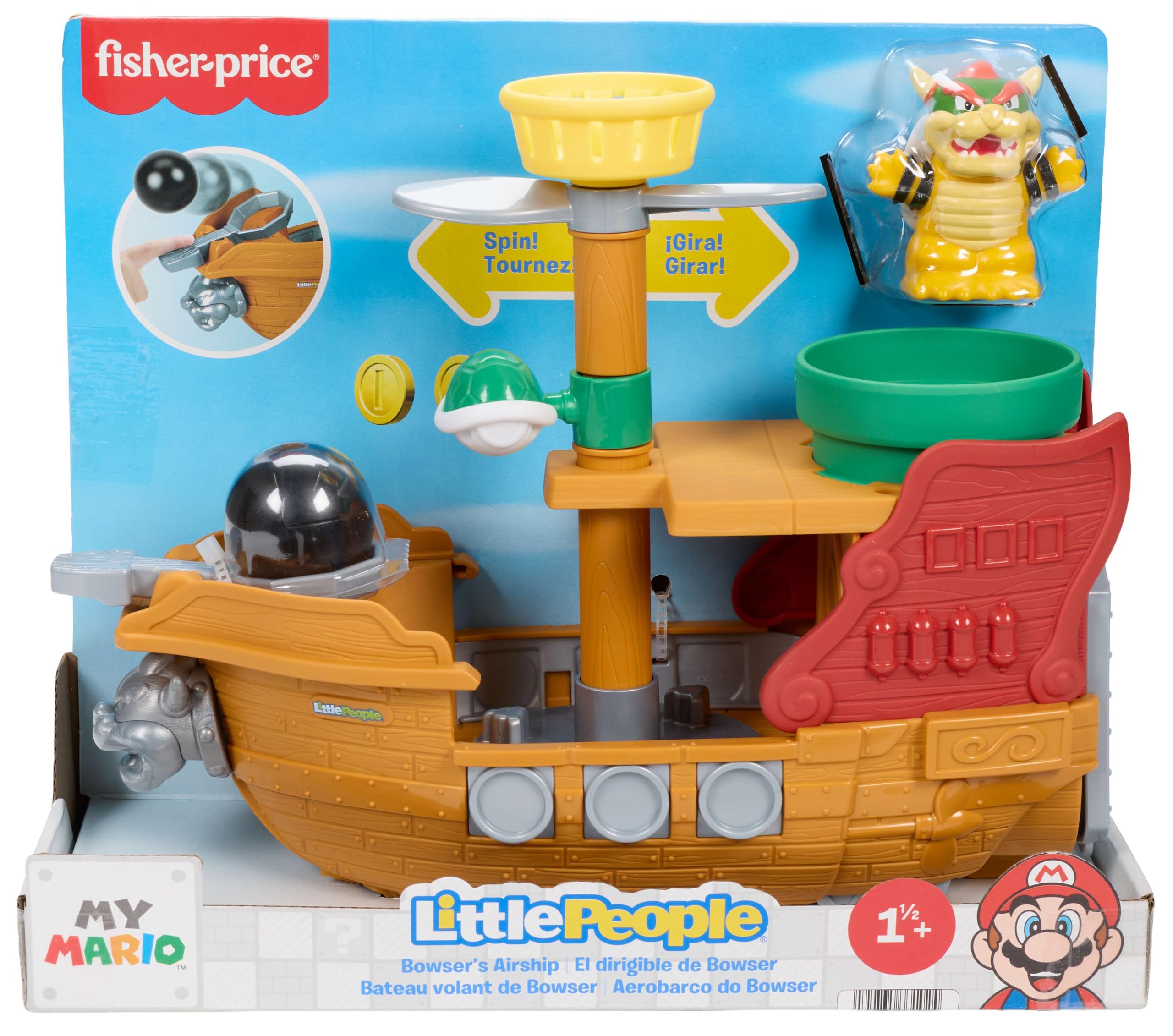 Fisher-Price Little People Bowser's Airship Playset - Toddler Toy | Ages 18 Months+ 3