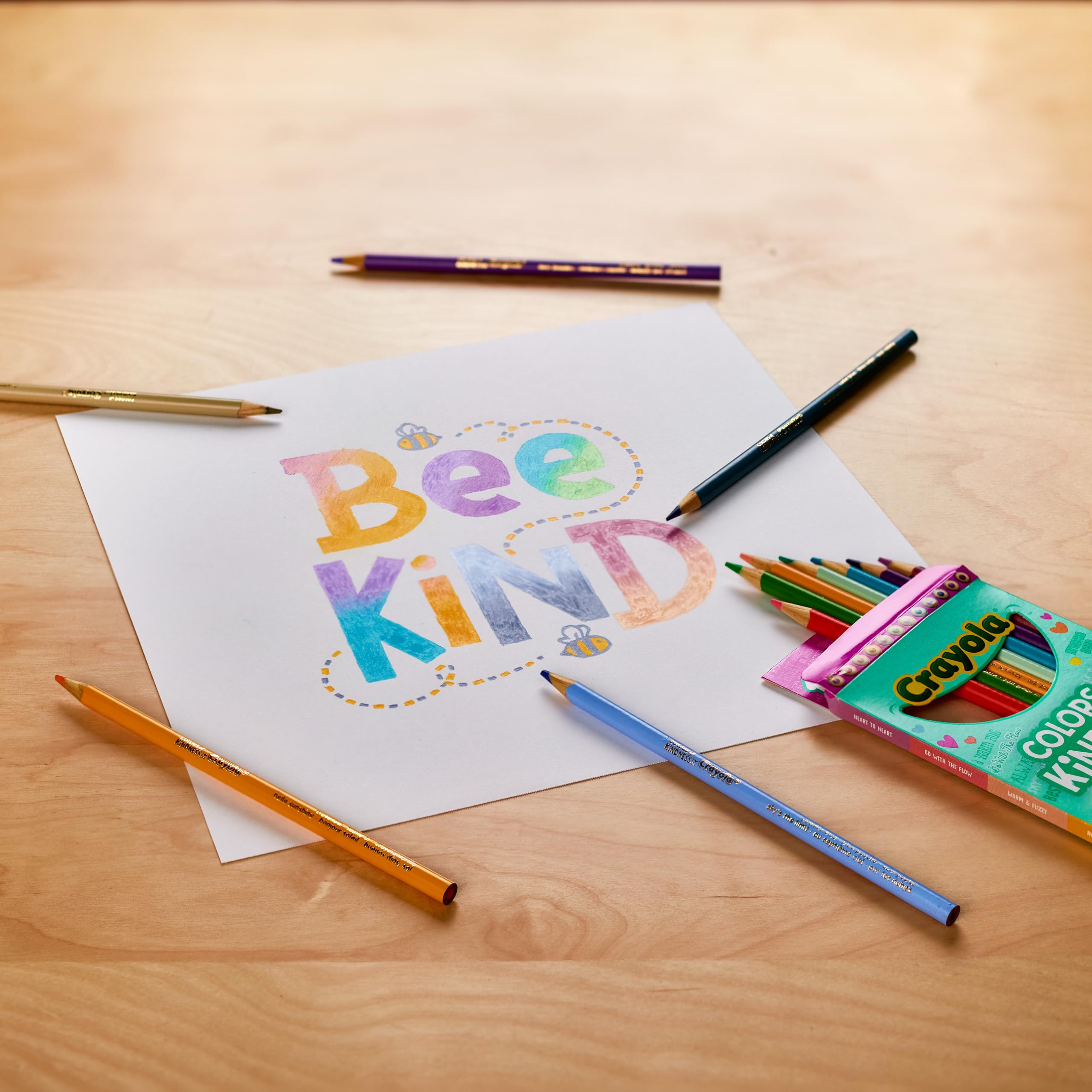 CRAYOLA Colours of Kindness Pencils - Assorted Colours (Pack of 12) | Non Toxic Wood HB 4
