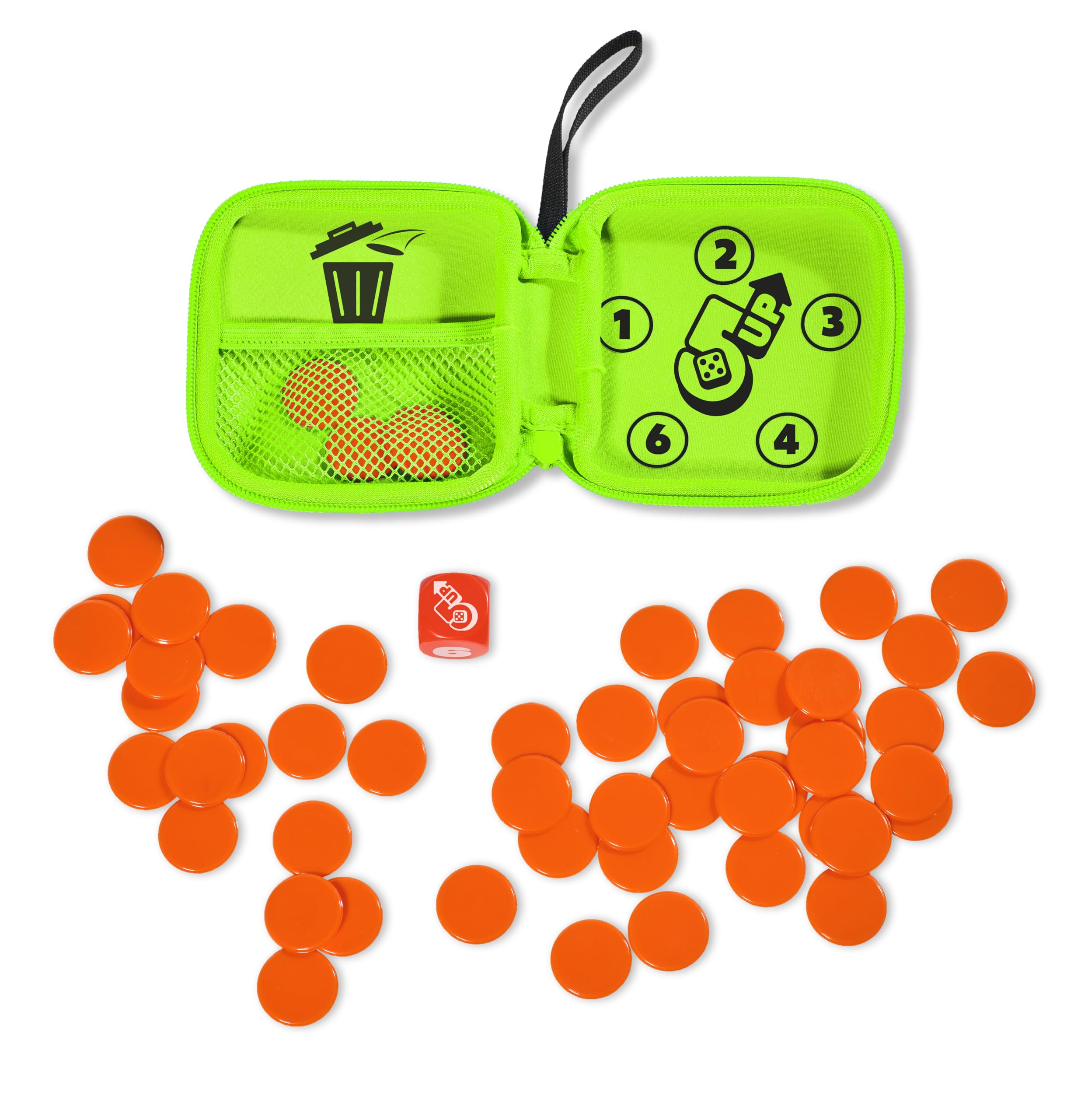 TOMY 5 Up Push Your Luck Dice Game | 2-4 Players | Ages 6+ | Portable Travel Game
