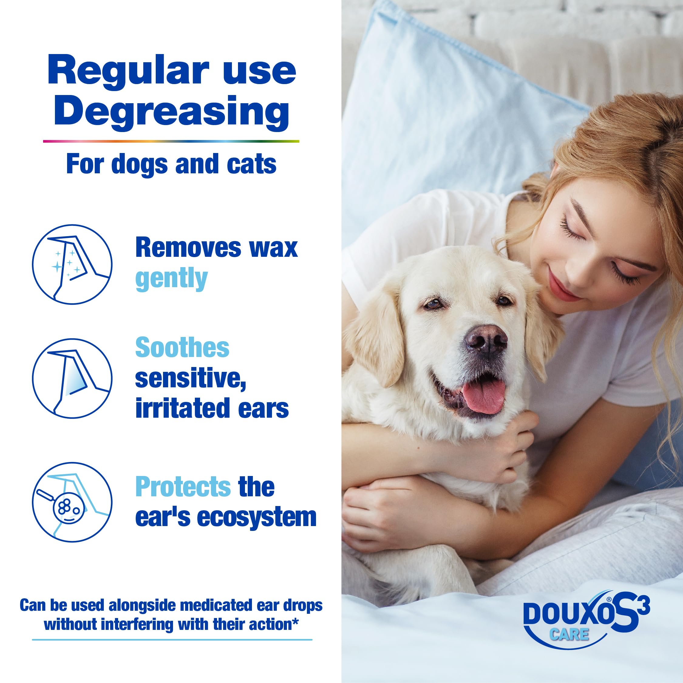Douxo S3 CARE Ear Cleaner for Dogs & Cats - Gentle Cleansing Formula | 120 ml 5
