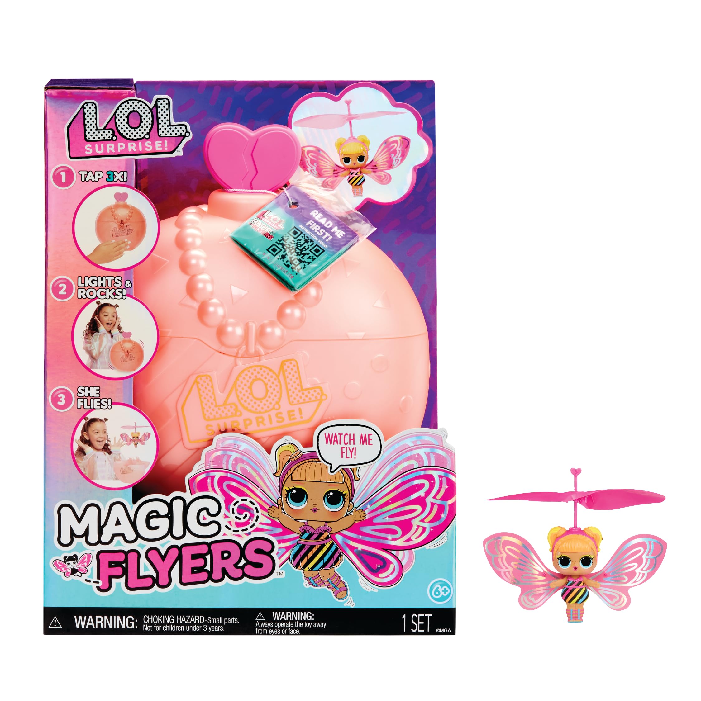 L.O.L. Surprise! Magic Flying Doll - Flutter Star Interactive Flying Toy | Rechargeable