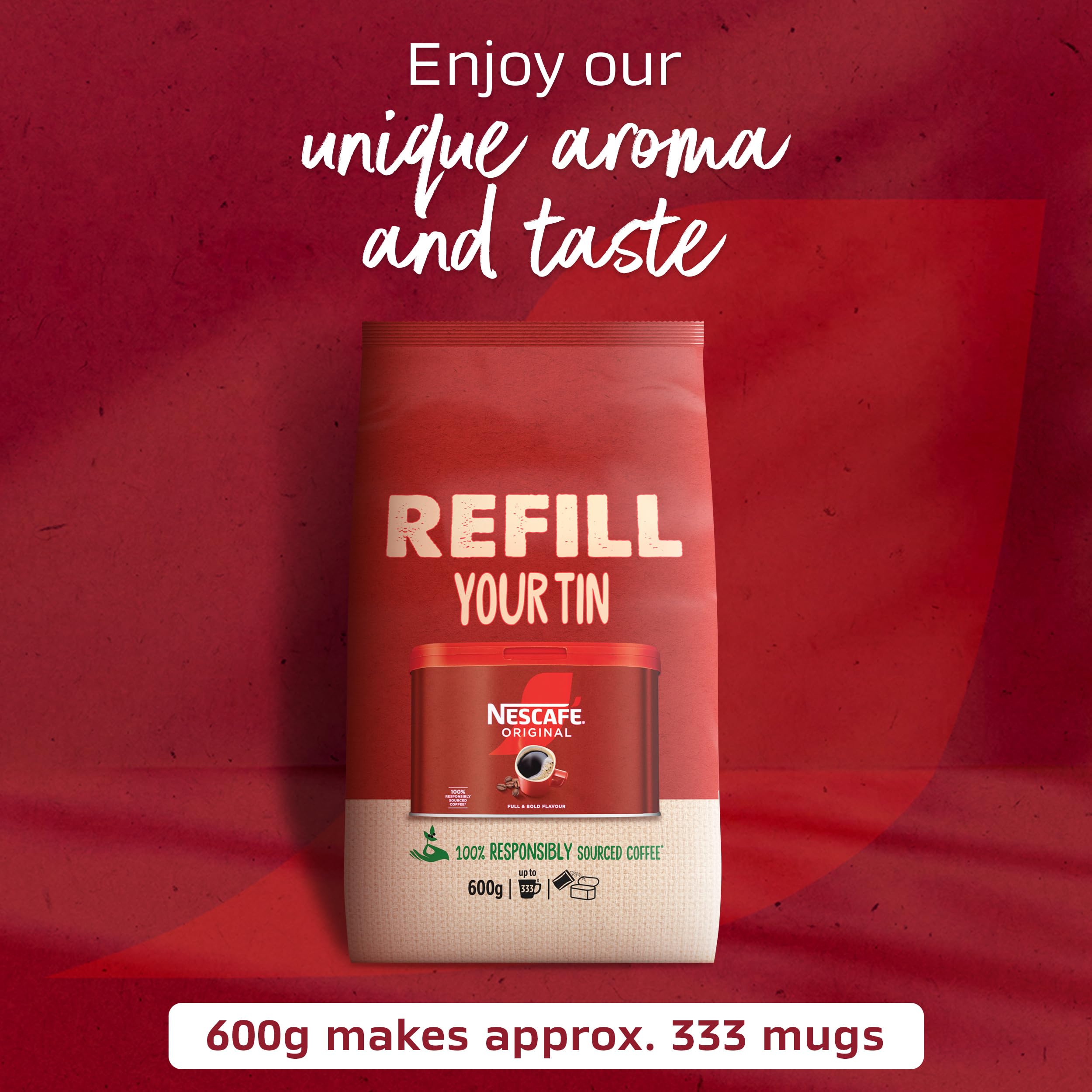 NESCAFÉ Original Instant Coffee Granules Refill Pouch - 600g | 100% Responsibly Sourced 4
