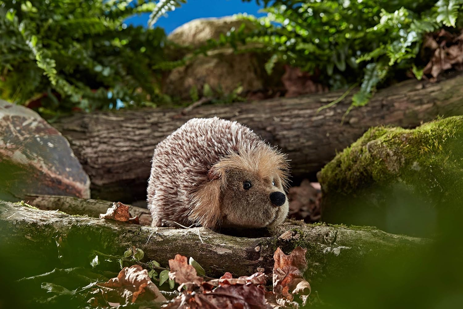 Living Nature Large Hedgehog Soft Toy - Realistic Plush with Educational Fact Tag 7