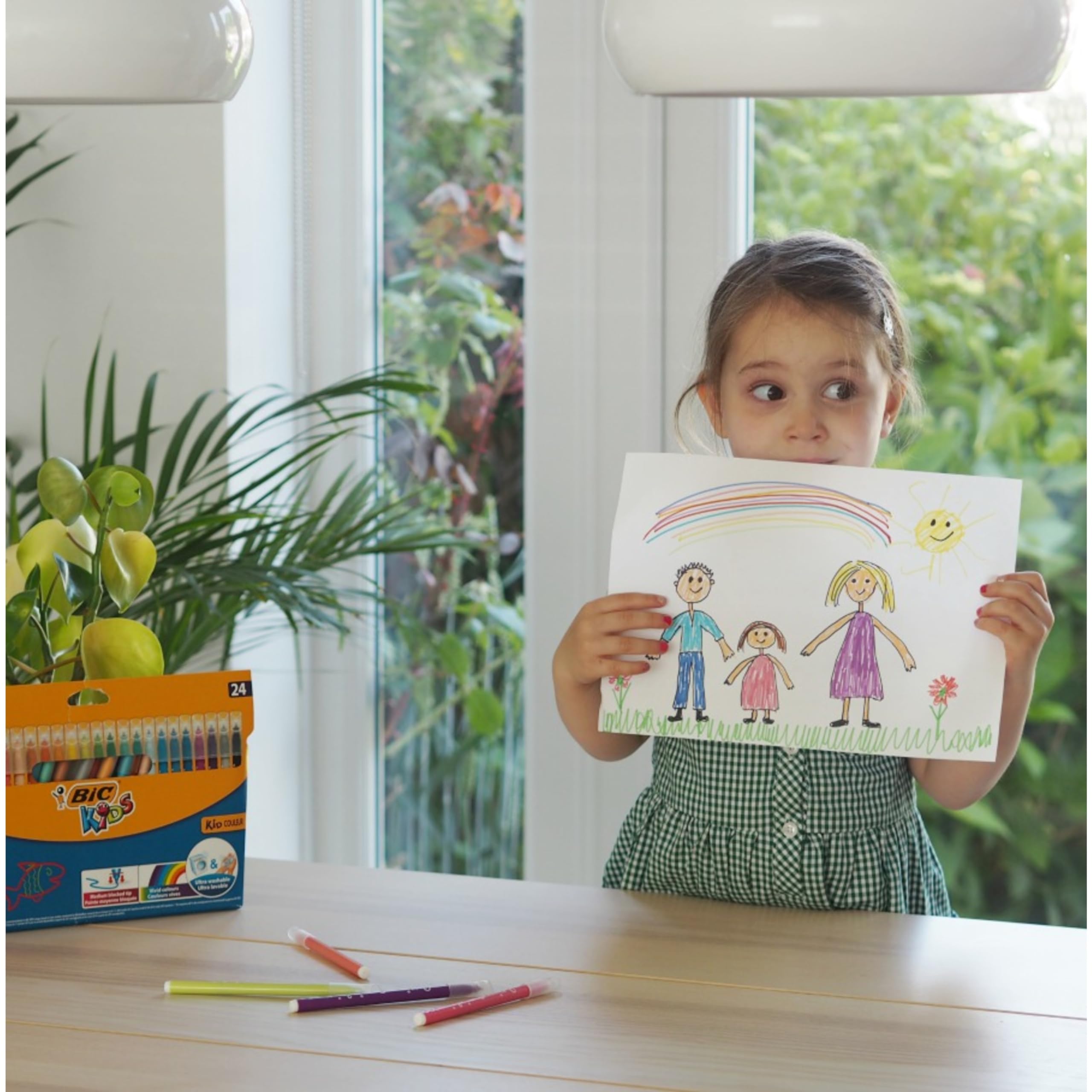 BIC Kids Kid Couleur Felt Tip Colouring Pens - Washable, Medium Nib, Pack of 18 3