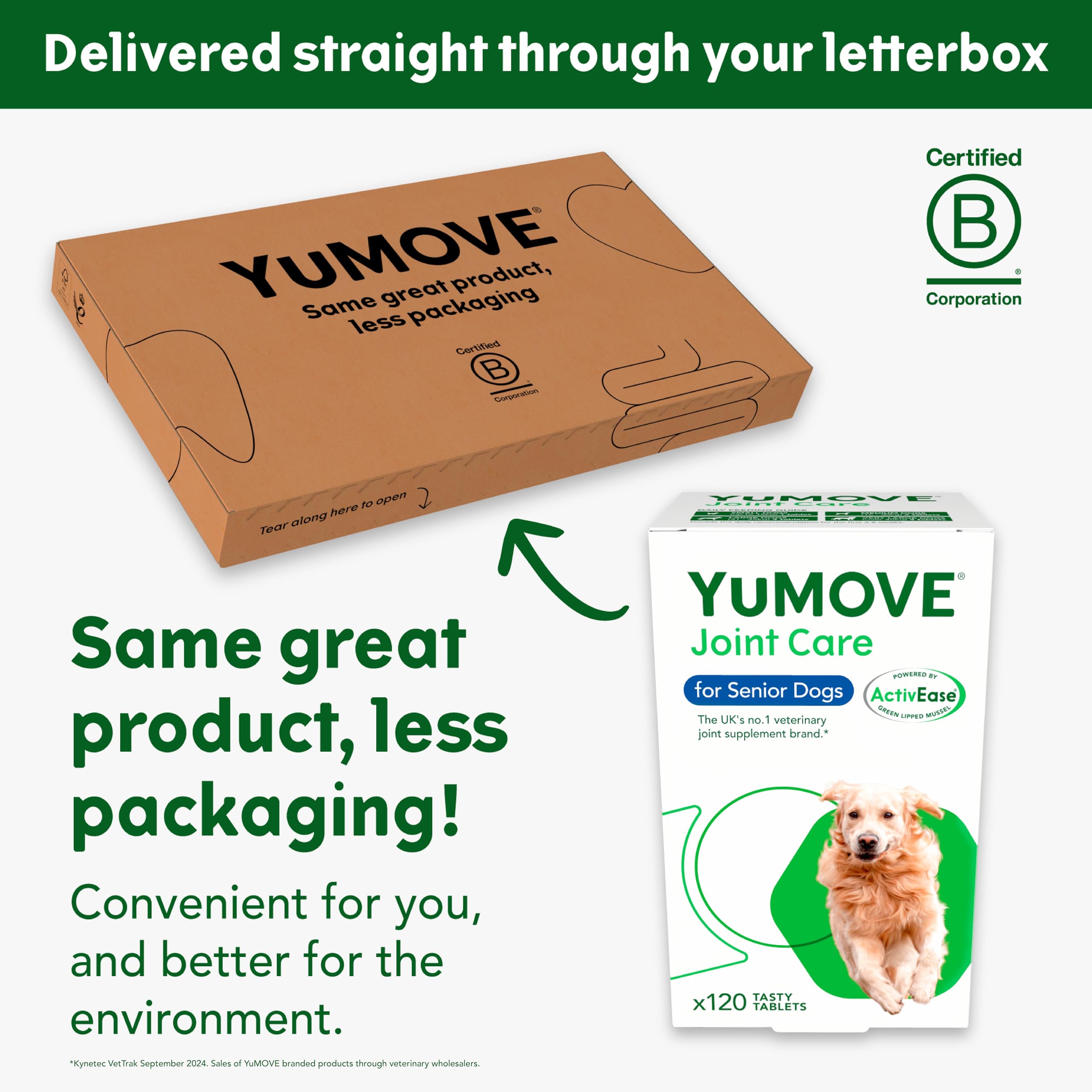 YuMOVE Senior Dog Joint Supplement - High Strength for Joint Care | 120 Tablets