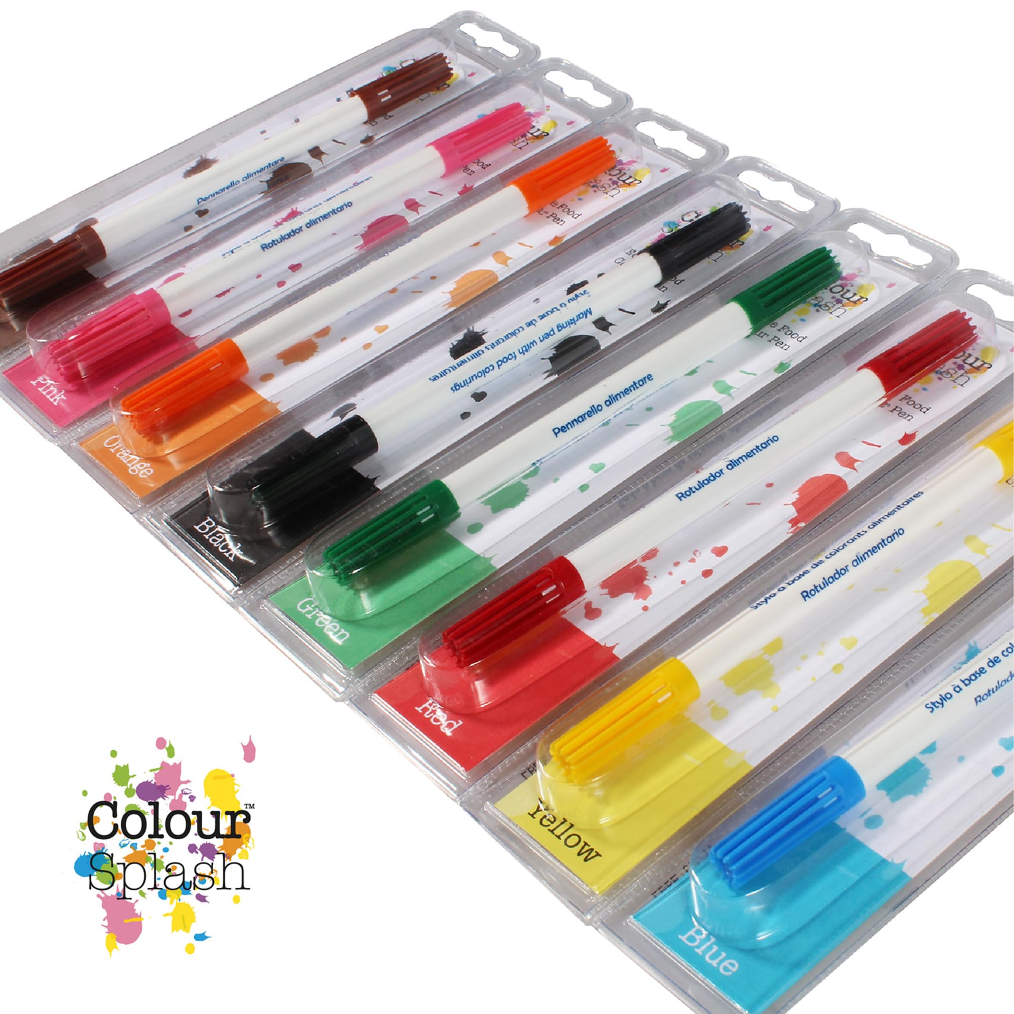 Colour Splash Edible Food Colouring Pen - Dual Tip Icing Pen for Cakes | Black | 2ml 6