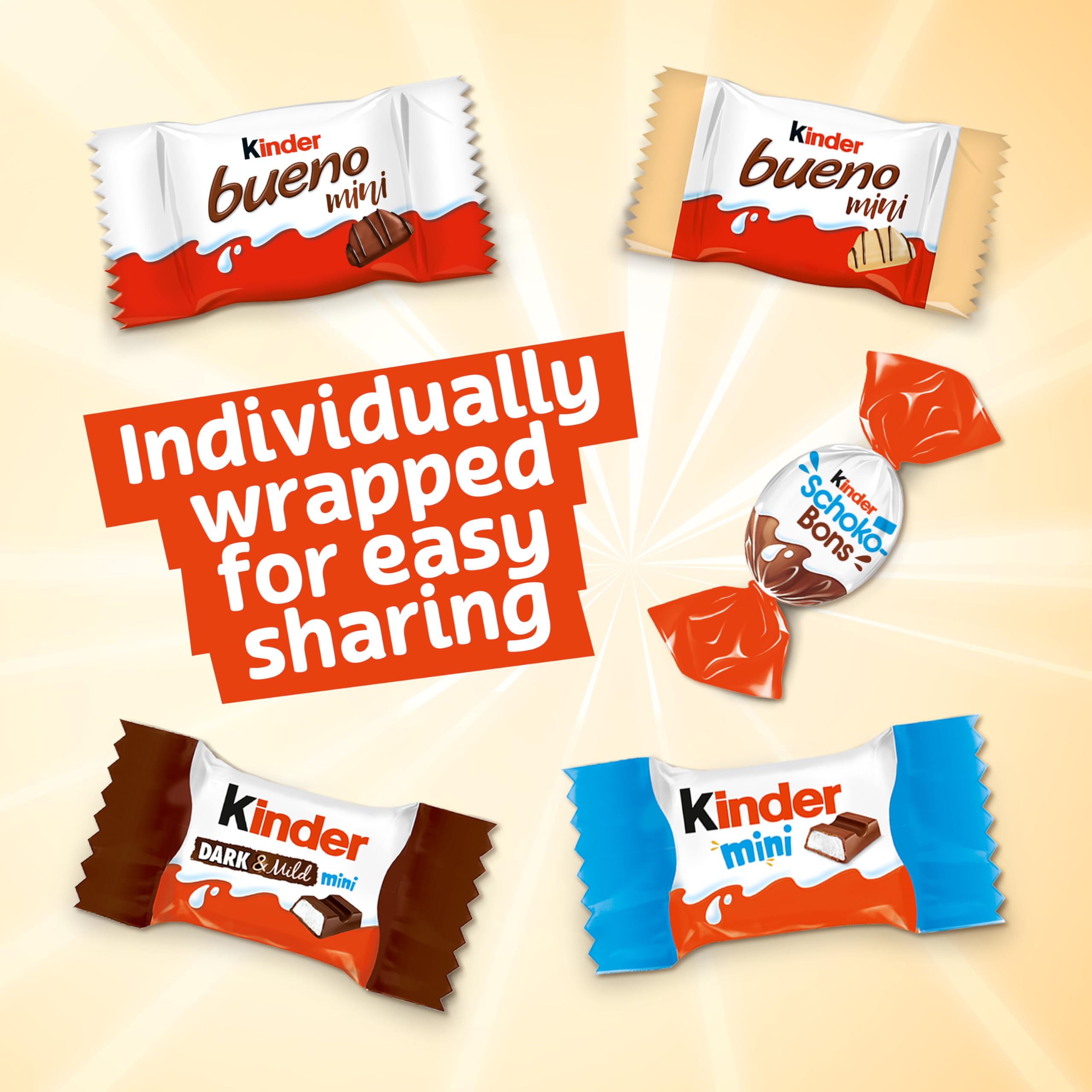 Kinder Happy Moments Exklusive Schokoladen-Geschenkbox – 1 kg Großpackung zum Teilen mit verschiedenen Minis 4