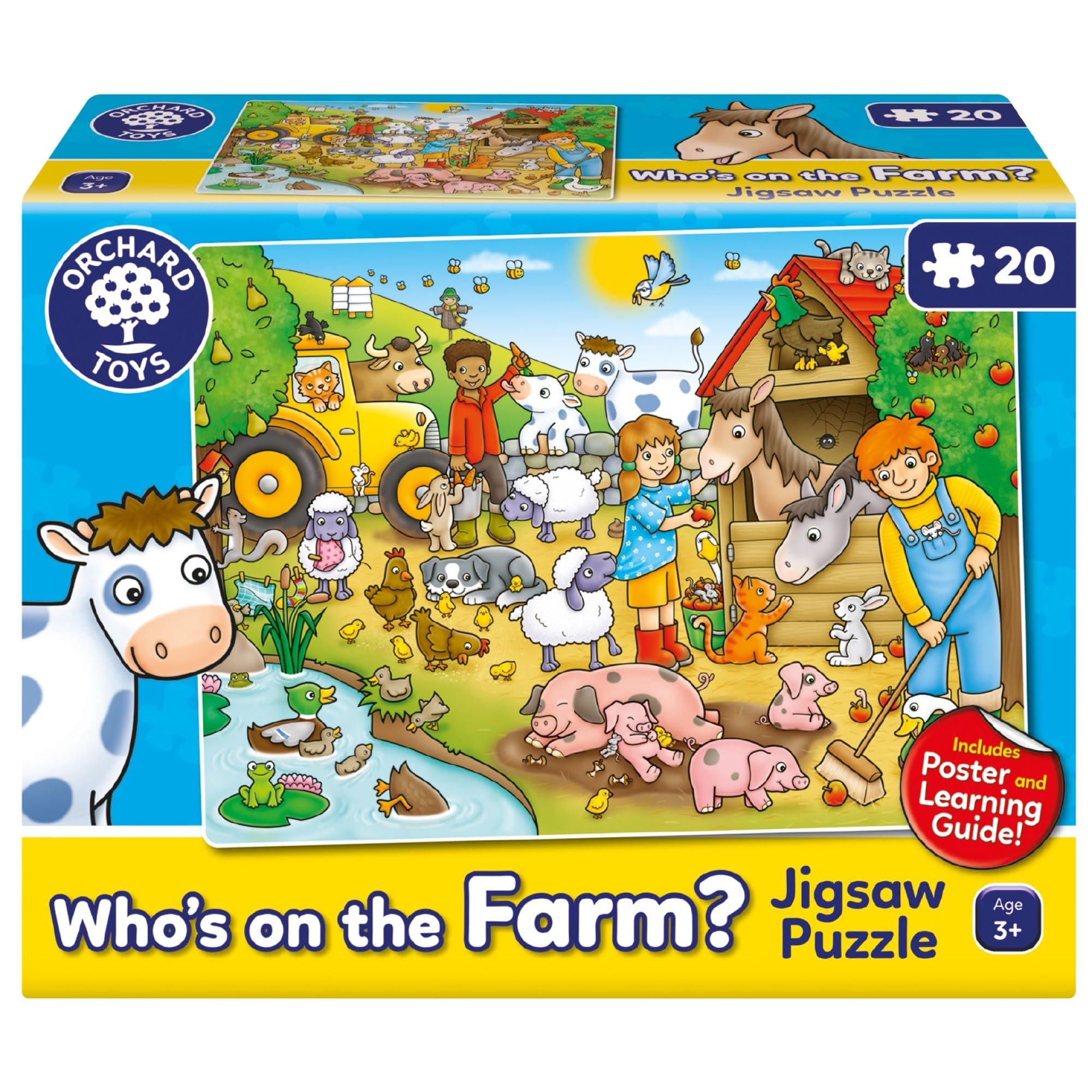 Orchard Toys Who's On the Farm? Jigsaw Puzzle - 20 Pieces, Ages 3+ 1