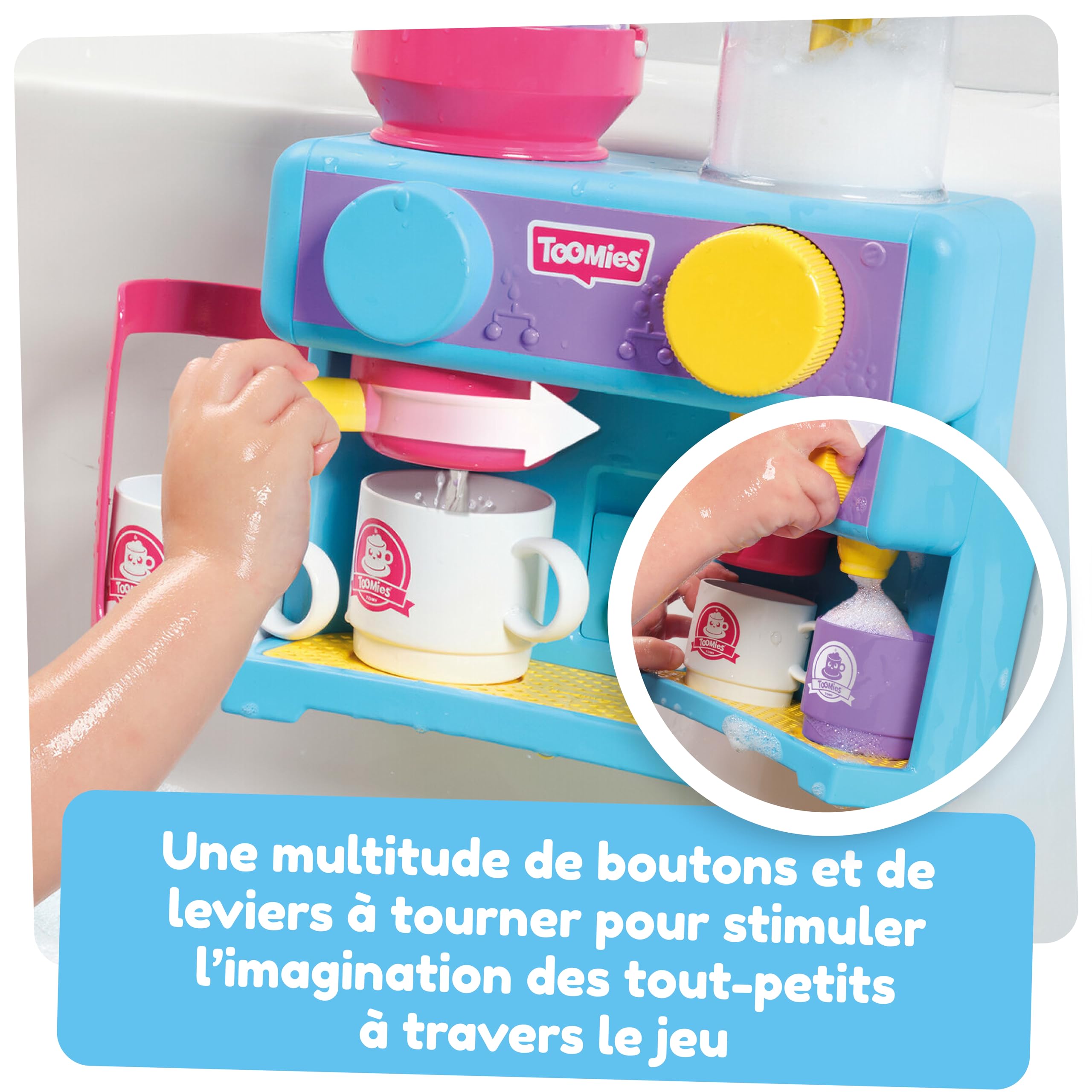 TOMY Toomies Bath Barista - Pretend Cafe Baby Bath Toys for Toddlers 18 Months+ 3