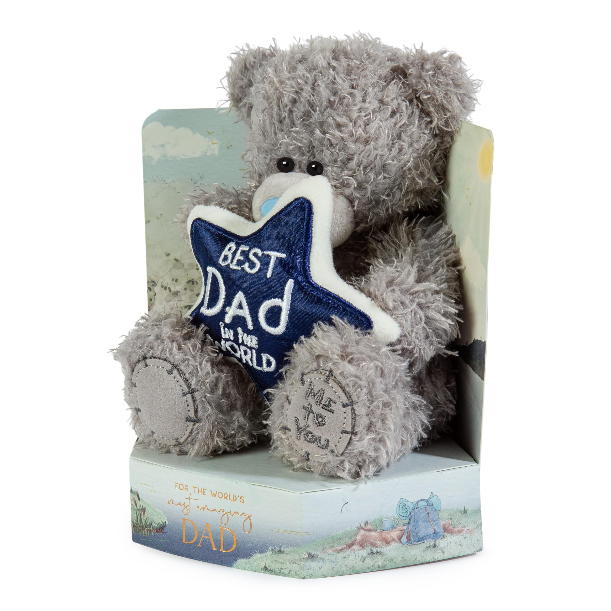 Me To You Bear Tatty Teddy 'Best Dad In The World' Plush Bear | 16.5 cm | Gift Plinth