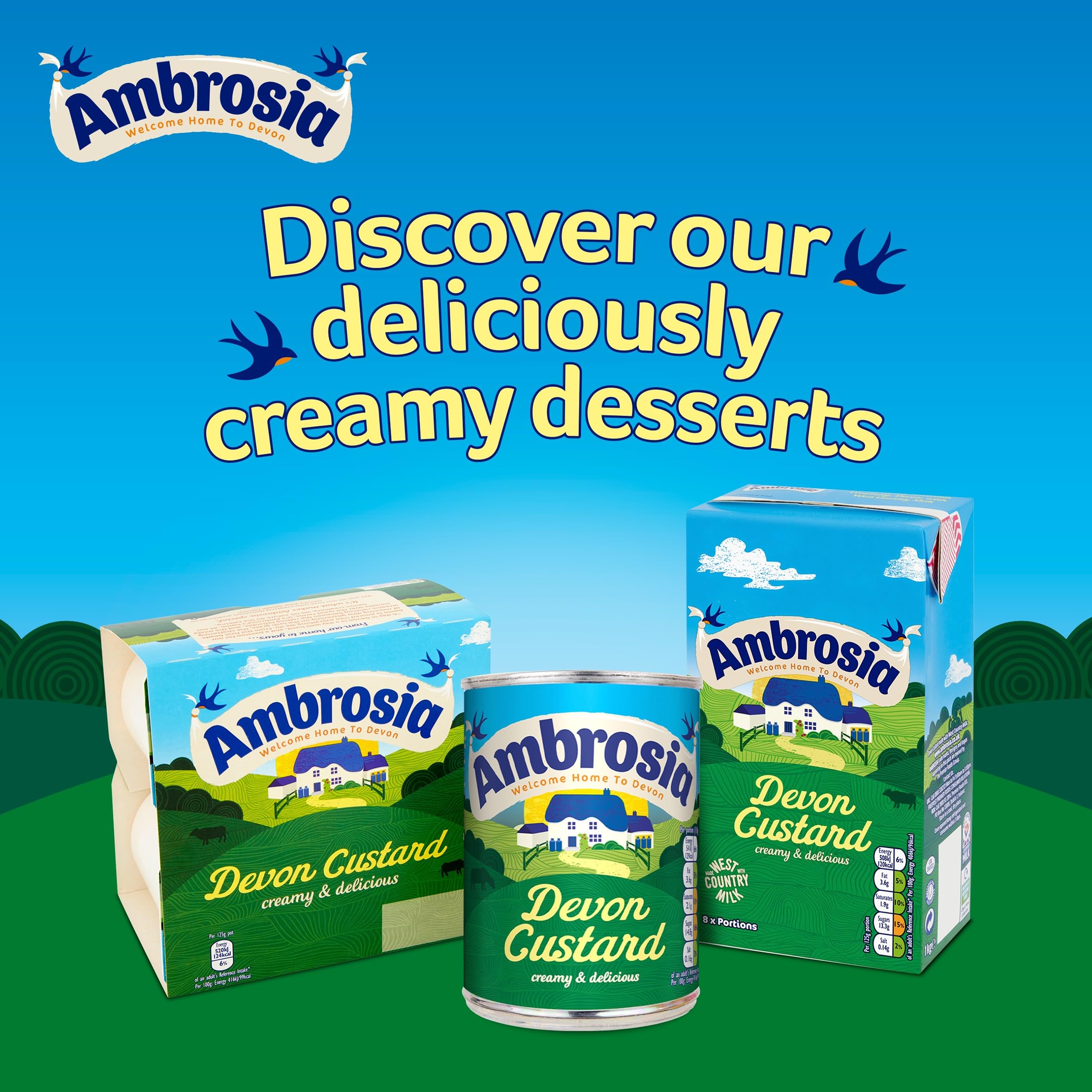 Ambrosia Devon Custard Dessert Pots - Rich & Creamy Ready-to-Eat Treat, 6 x 120g Pots 5