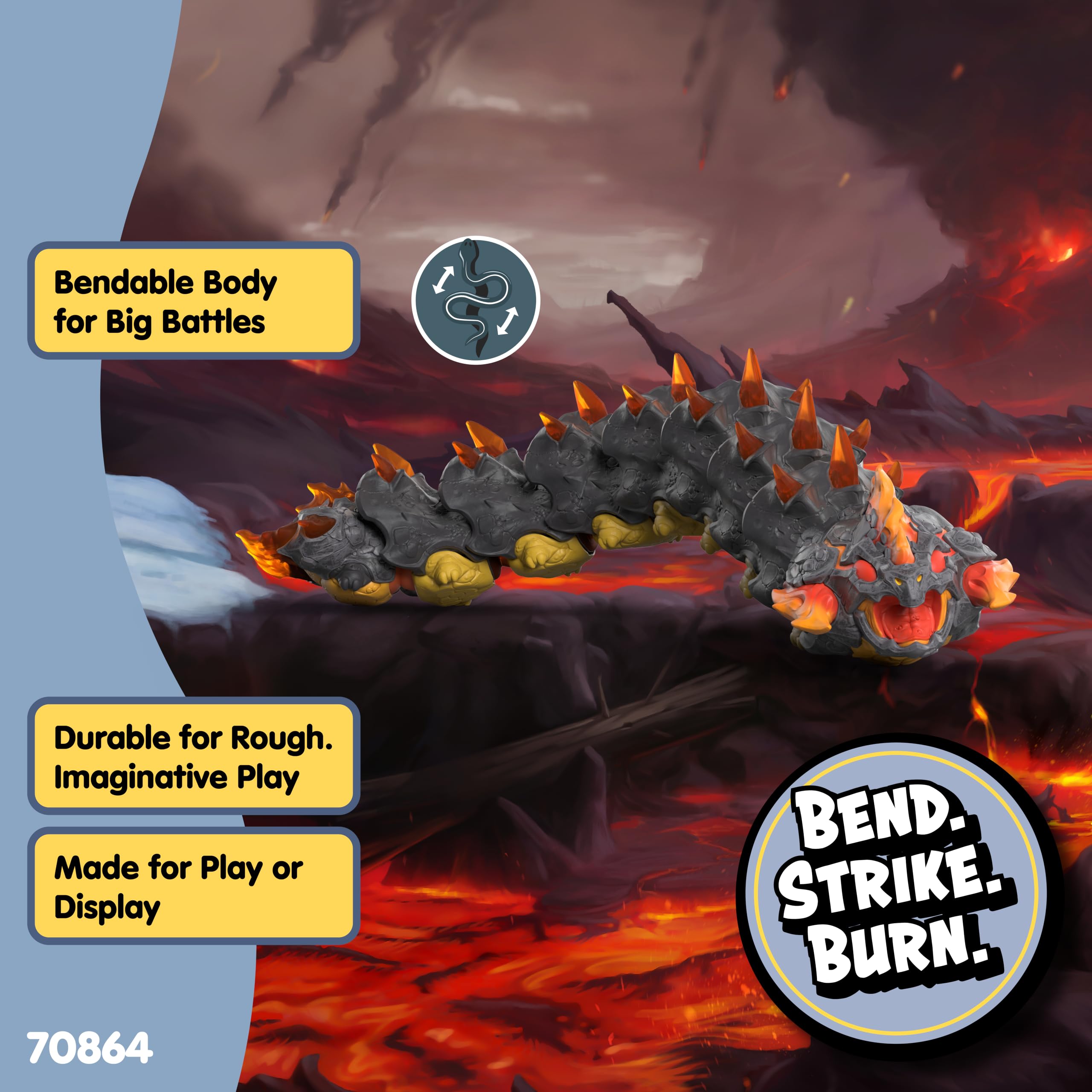 Schleich Eldrador Fire Worm Toy Figurine - Ages 7+ | 25cm Length | 70864 6