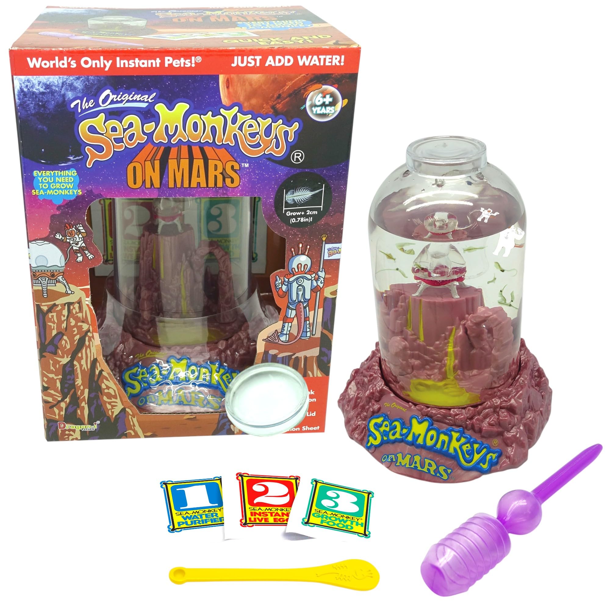 Sea Monkeys On Mars – Züchte deine eigenen Science-Fiction-Haustiere – Wissenschaftsset für Kinder ab 6 Jahren 9