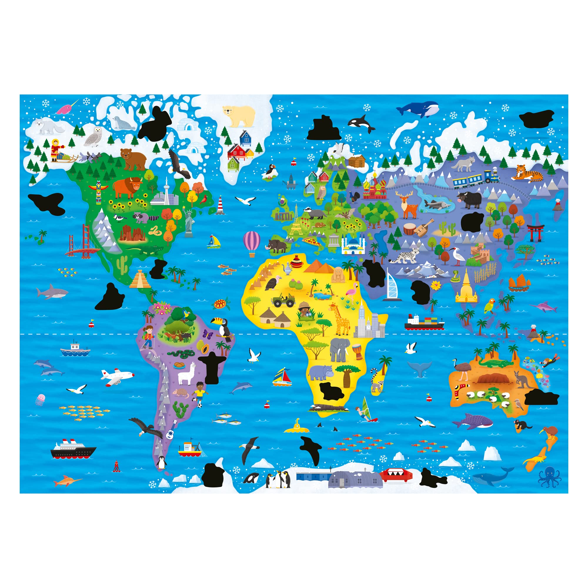 Galt Magic Puzzle - World Map, 50 Piece Jigsaw Puzzle for Kids Ages 4+ 4