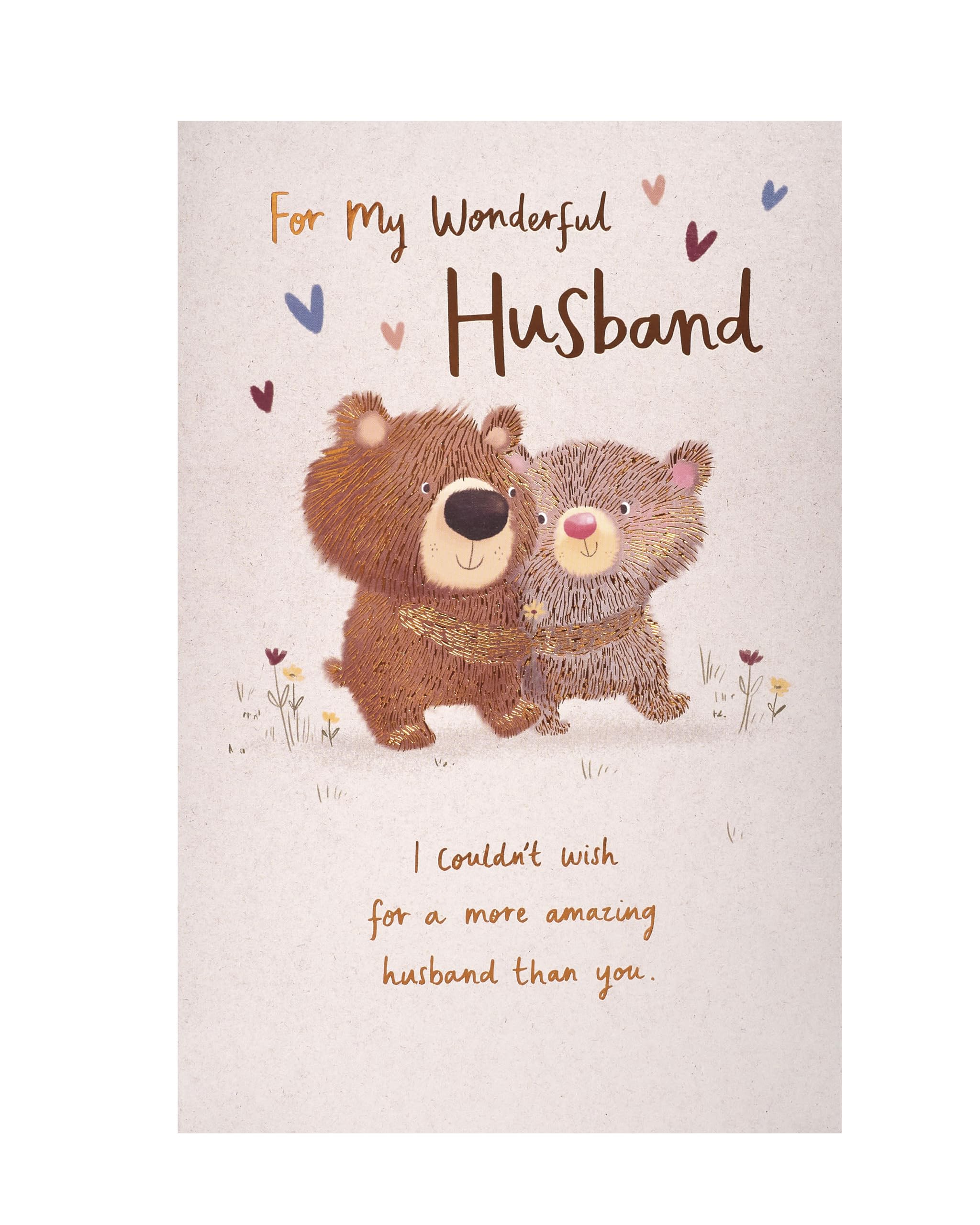 UK Greetings Birthday Card for Husband with Copper Foil Details | 155 x 235 mm 5