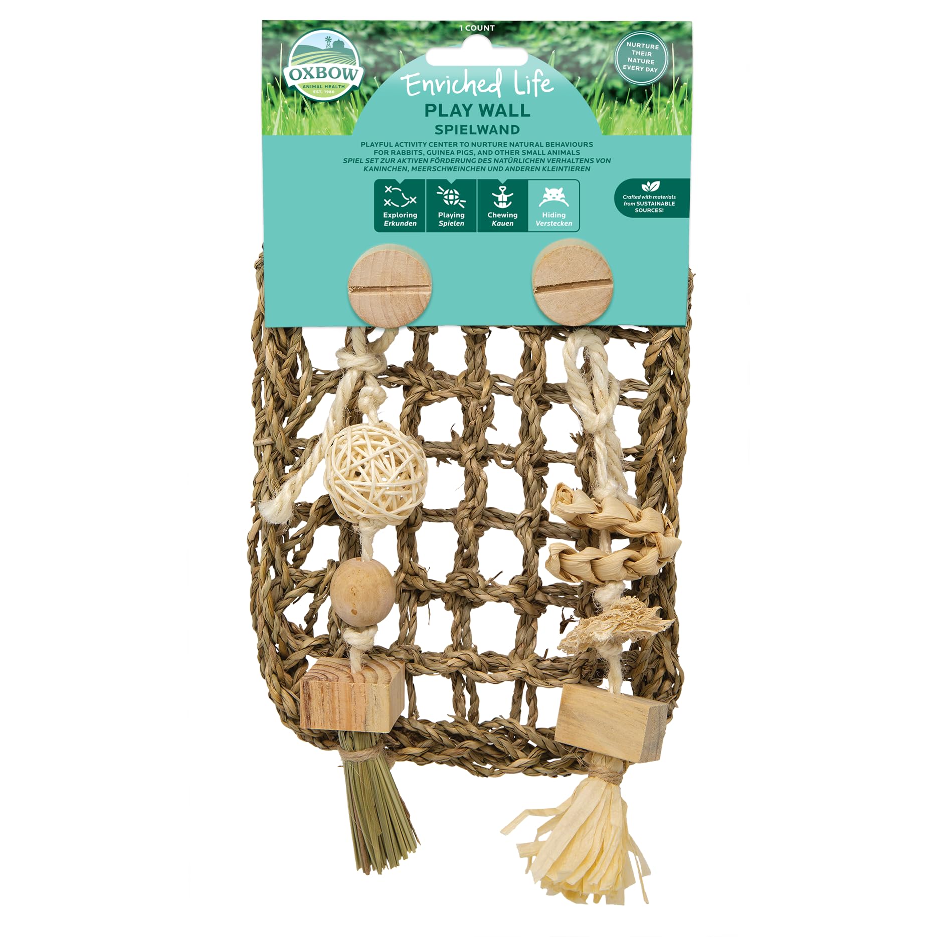 Oxbow Enriched Life Play Wall Small for Small Animals | Supports Chewing & Exploration